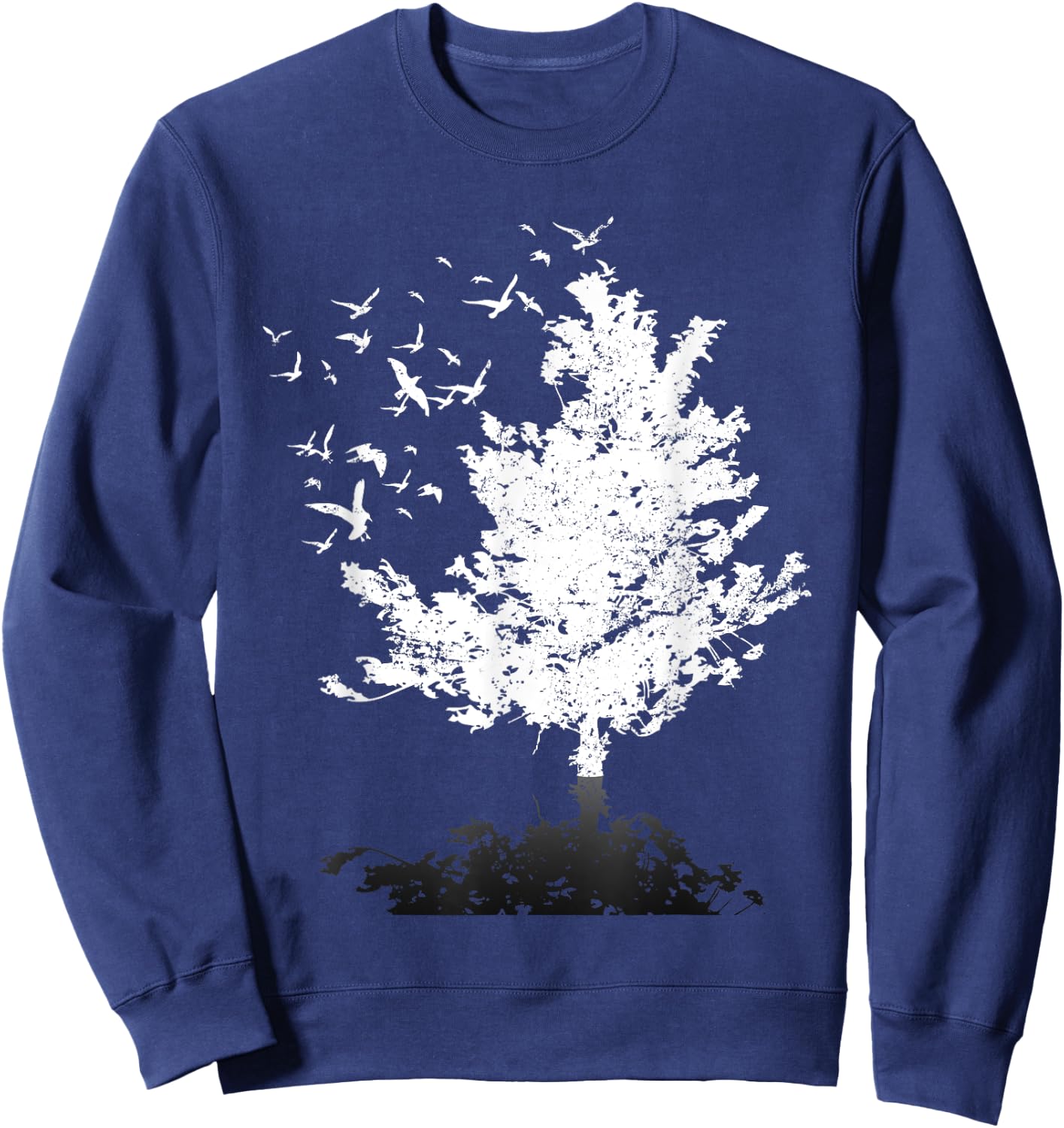 Nature Birds Outdoor Forest Trees Wildlife Forest Sweatshirt - Sweatshirt | Navy