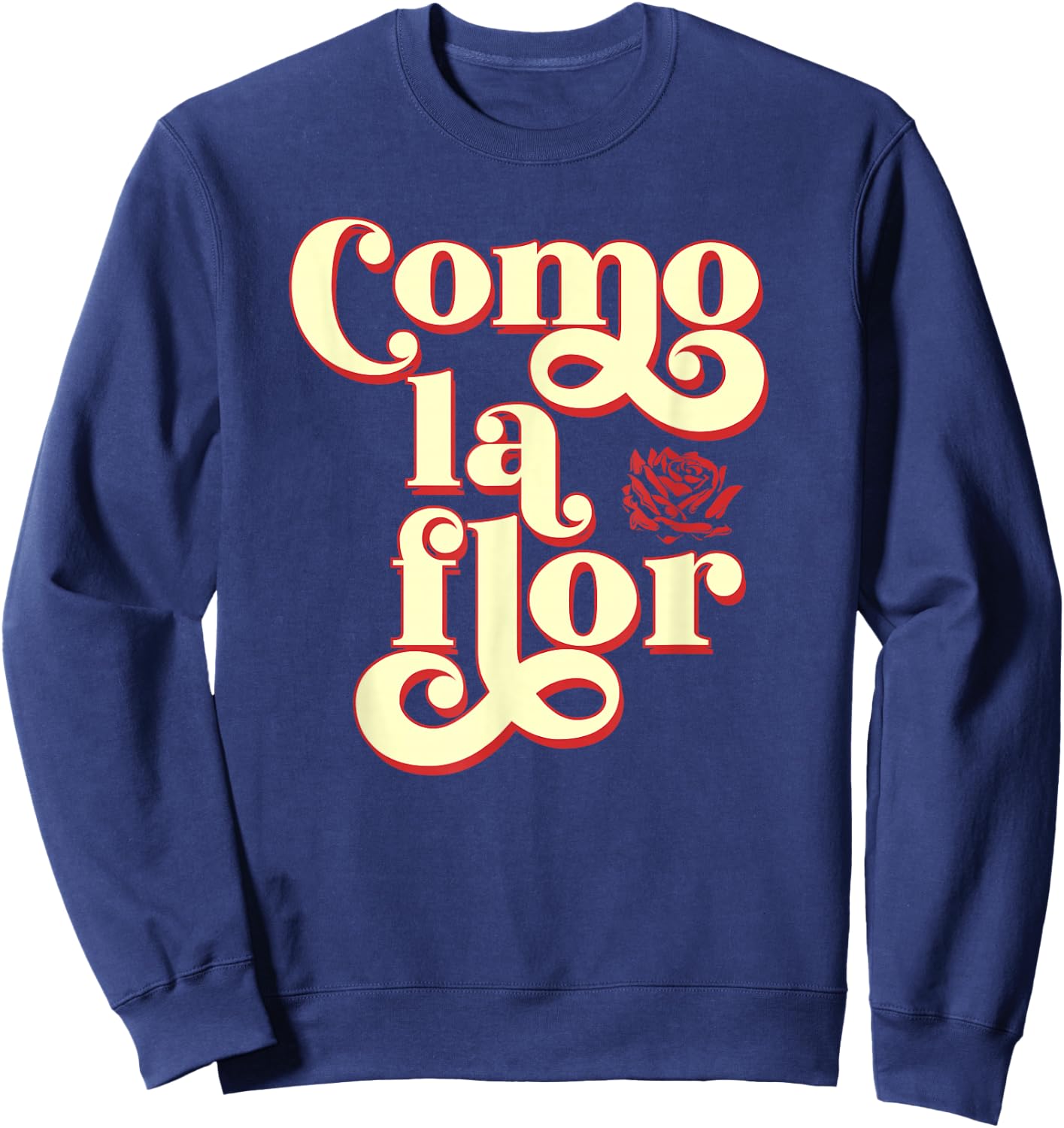 Cinco de Mayo Style Como La Flor Cumbia Black Modern Classic -Adults Sweatshirt - Sweatshirt | Navy