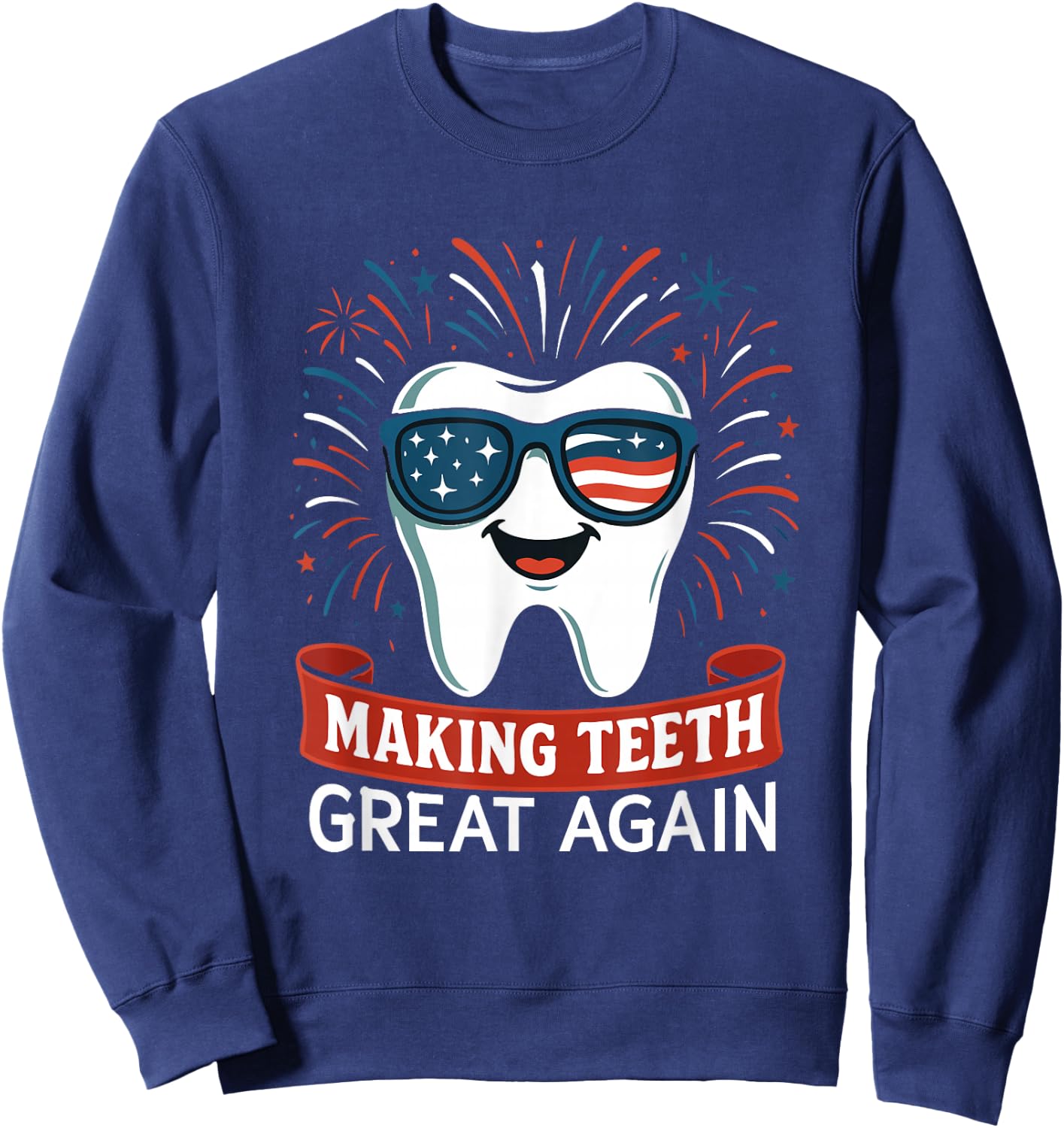 America Oral Health Dental Dentist Sweatshirt - Sweatshirt | Navy