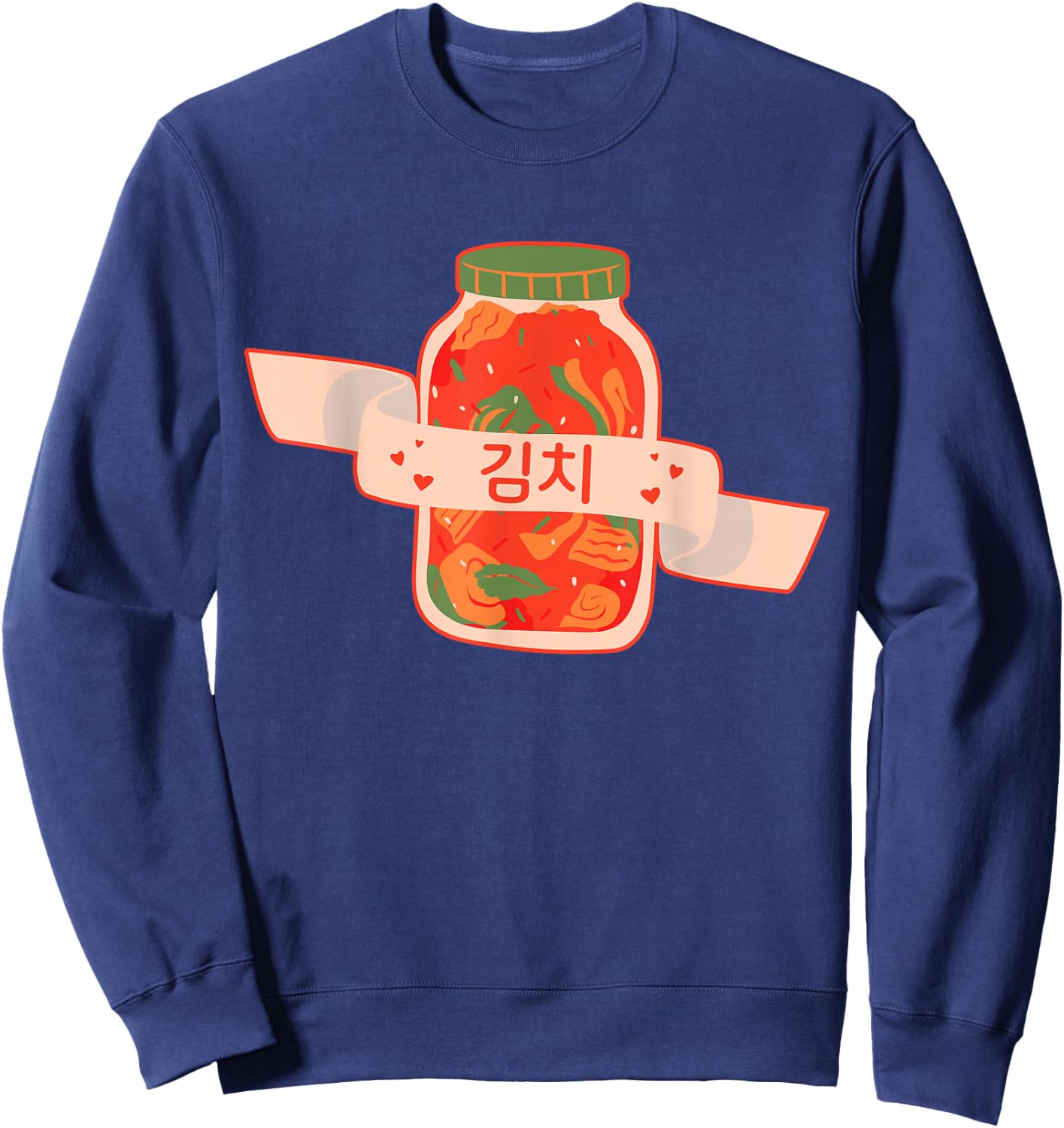 Love Kimchi Jar South Korean Kpop Sweatshirt - Sweatshirt | Navy