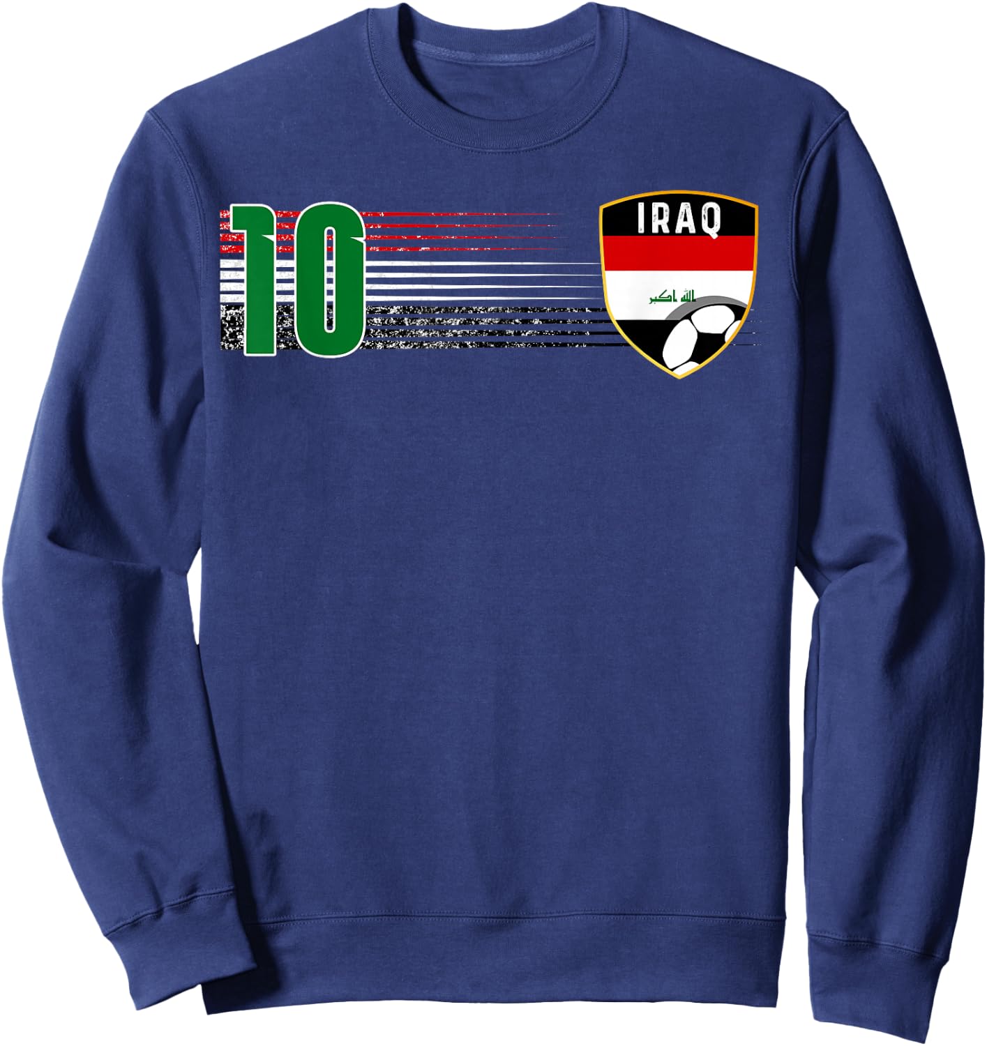 Vintage Iraq Flag Iraqi Pride Lovers Sweatshirt - Sweatshirt | Navy