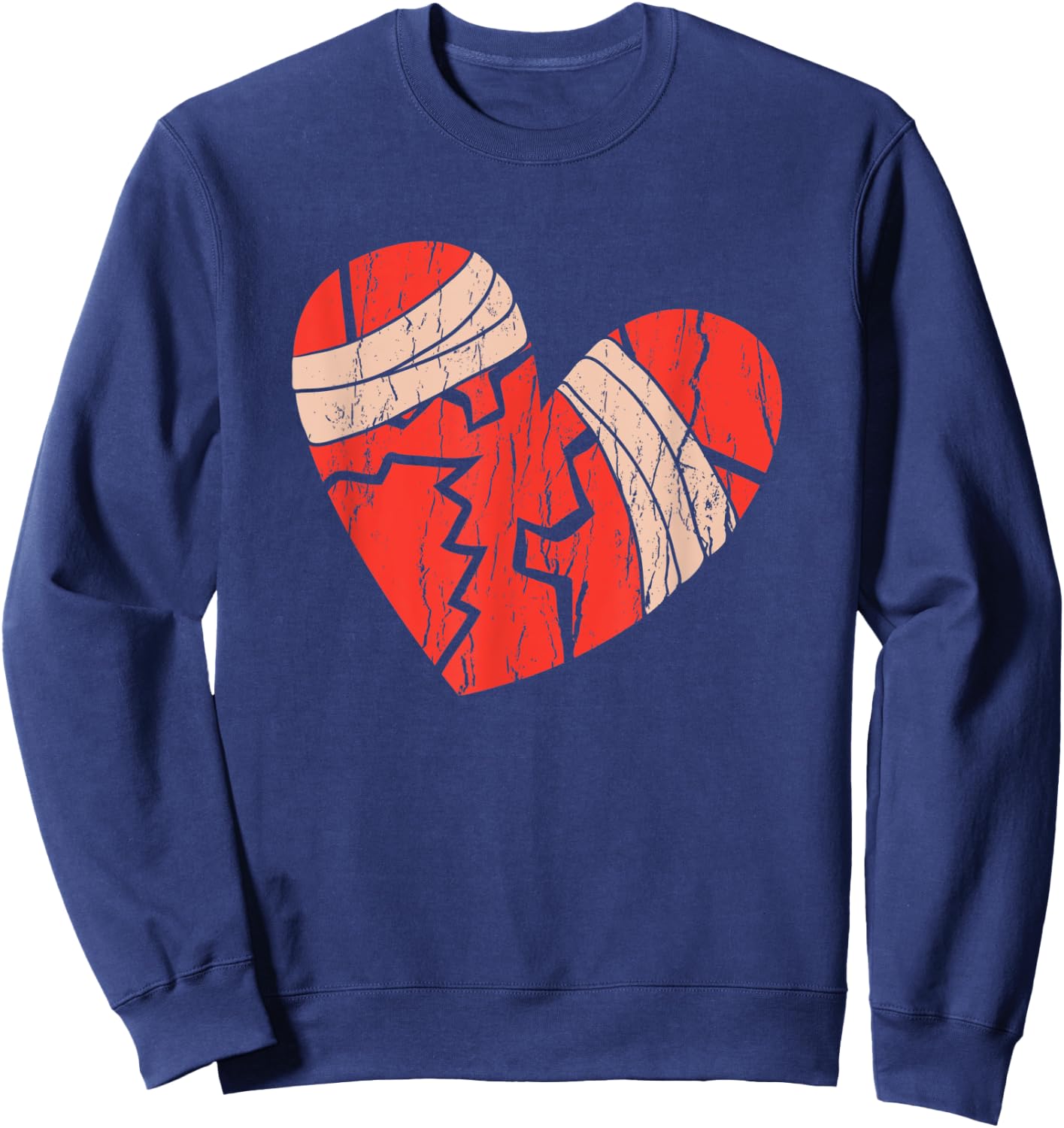 Broken Hearts Clothing Gift Women Valentine Day Sweatshirt - Sweatshirt | Navy