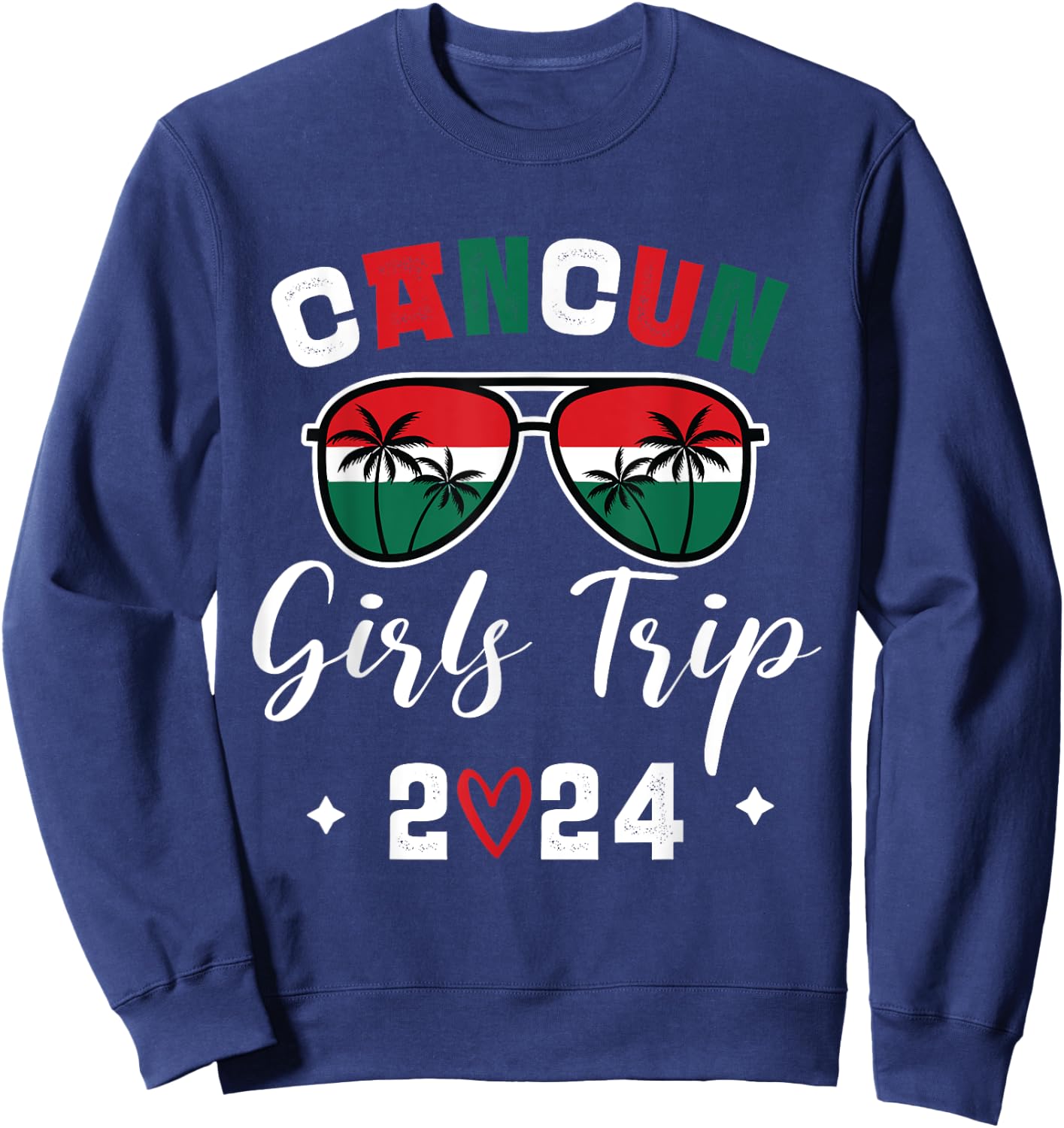 Girls Trip Cancun Mexico 2024 Matching Sweatshirt - Sweatshirt | Navy