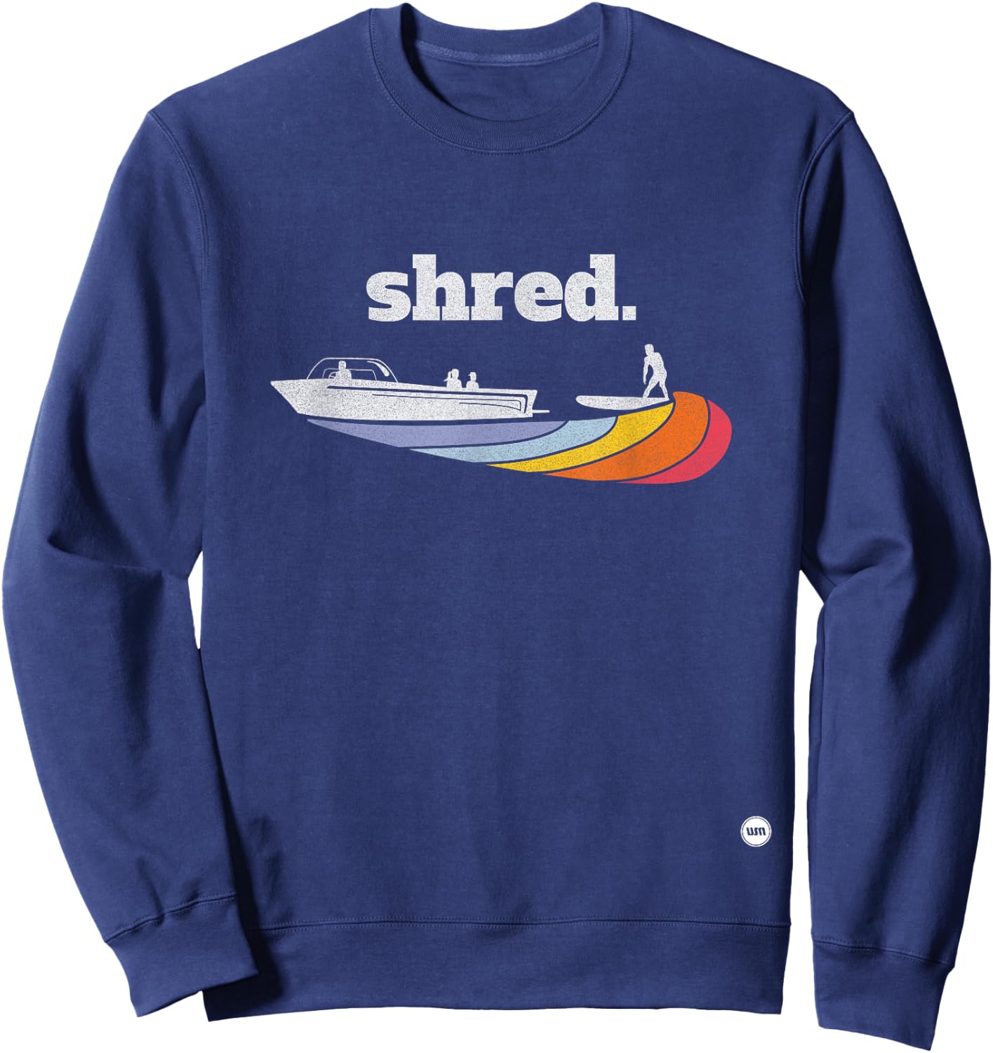 Wakesurfing Shred Vintage - Kids Sweatshirt - Sweatshirt | Navy