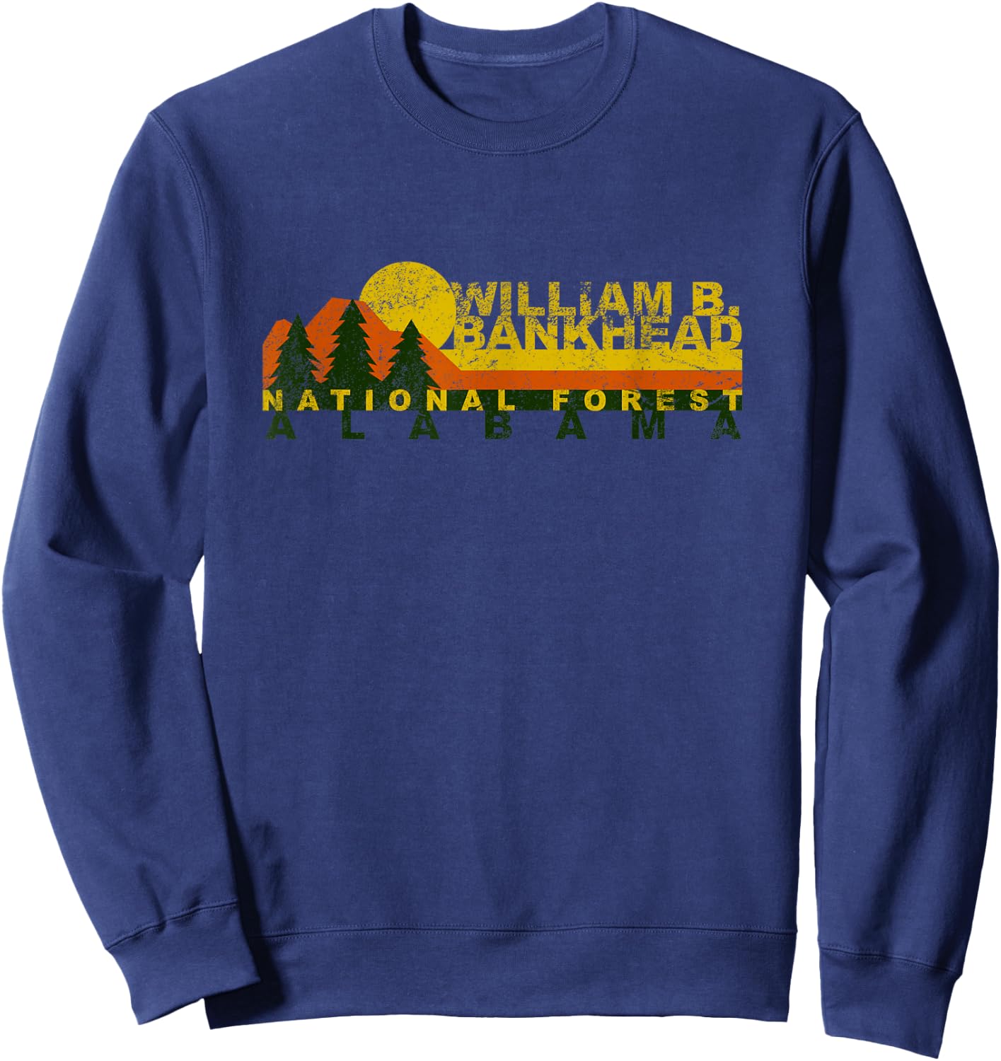 William B. Bankhead National Forest Vintage Retro Sweatshirt - Sweatshirt | Navy
