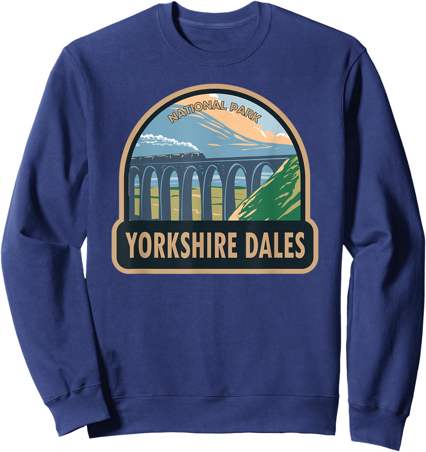 Yorkshire Dales National Park England Vintage Sweatshirt - Sweatshirt | Navy