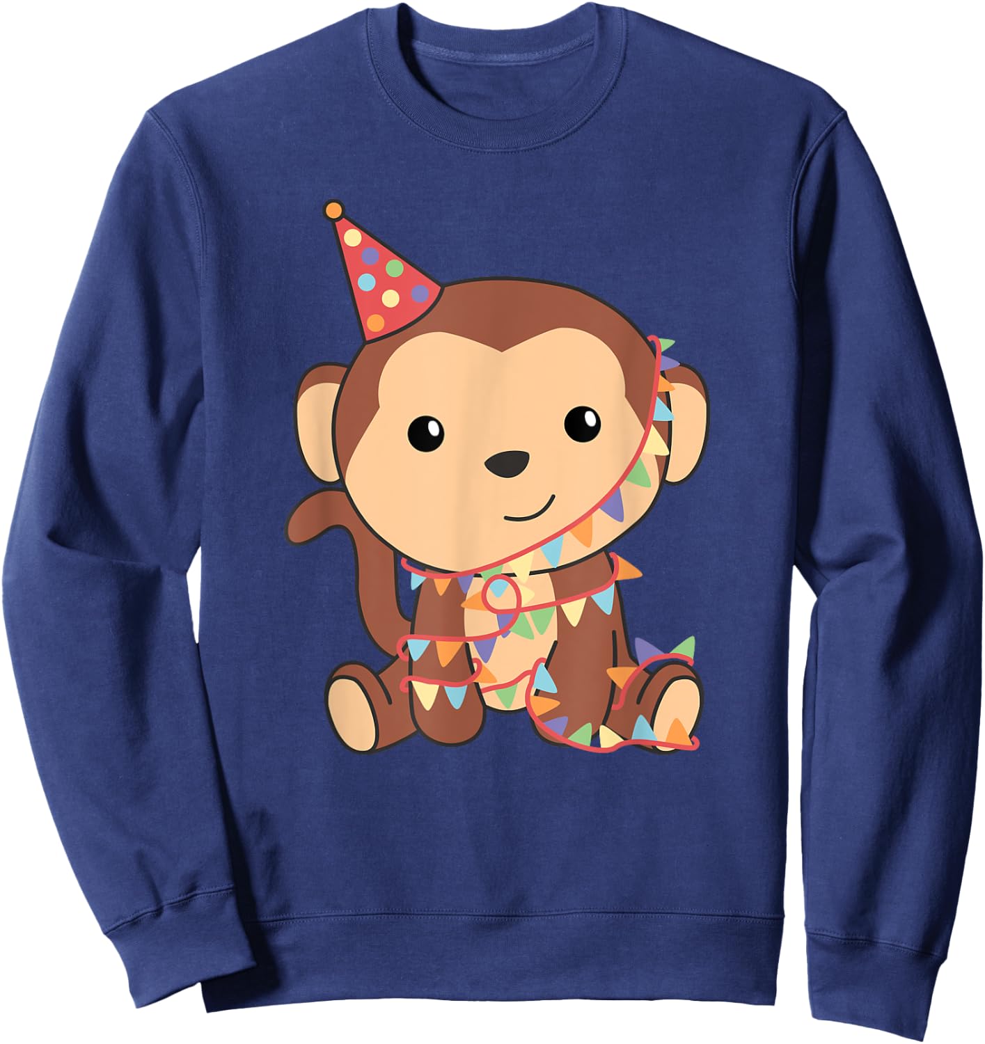 Birthday Monkey for Kids A Birthday Monkey Sweatshirt - Sweatshirt | Navy