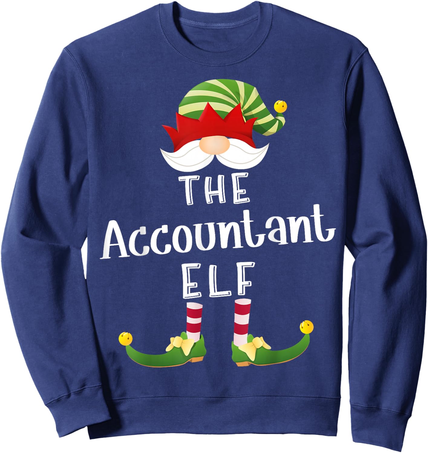 Accountant Elf Group Christmas Funny Pajama Party Sweatshirt - Sweatshirt | Navy