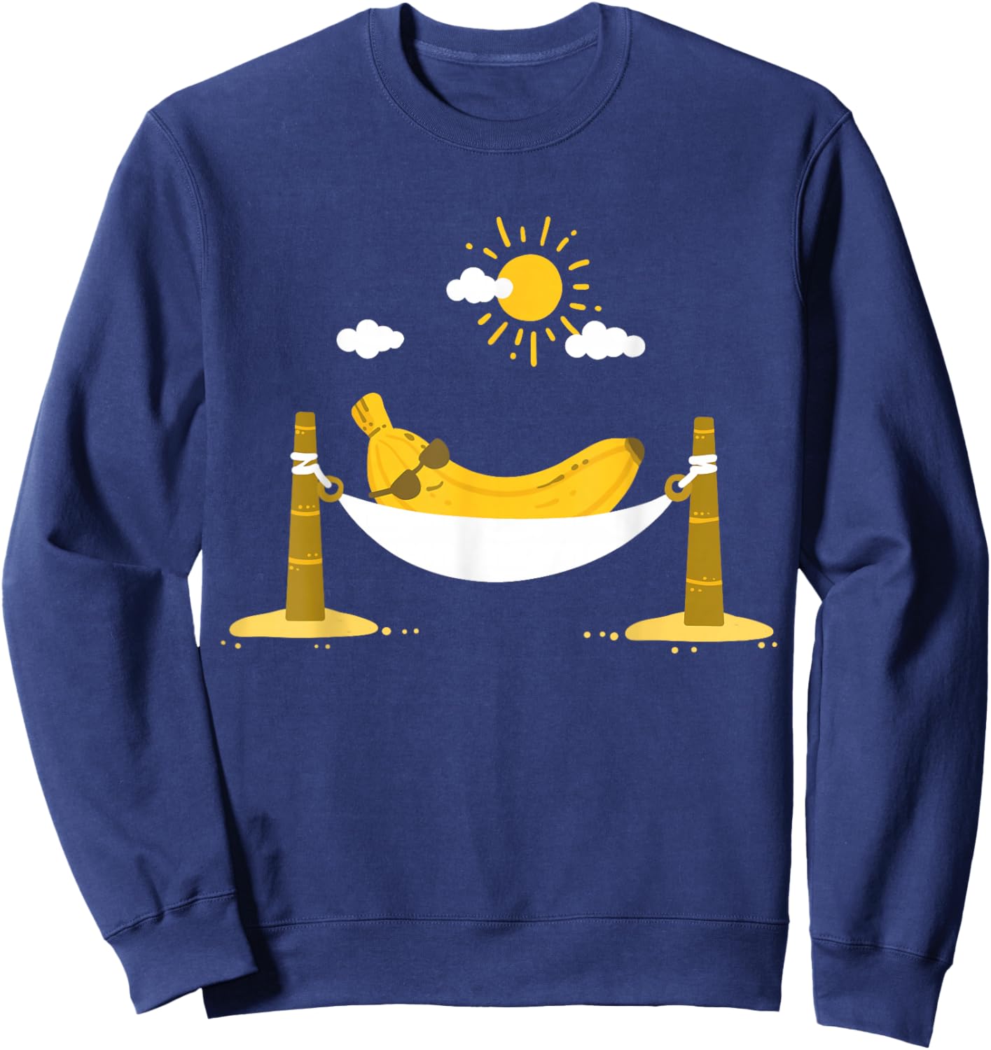 Banana Hammock Swing Kawaii Sweatshirt - Sweatshirt | Navy