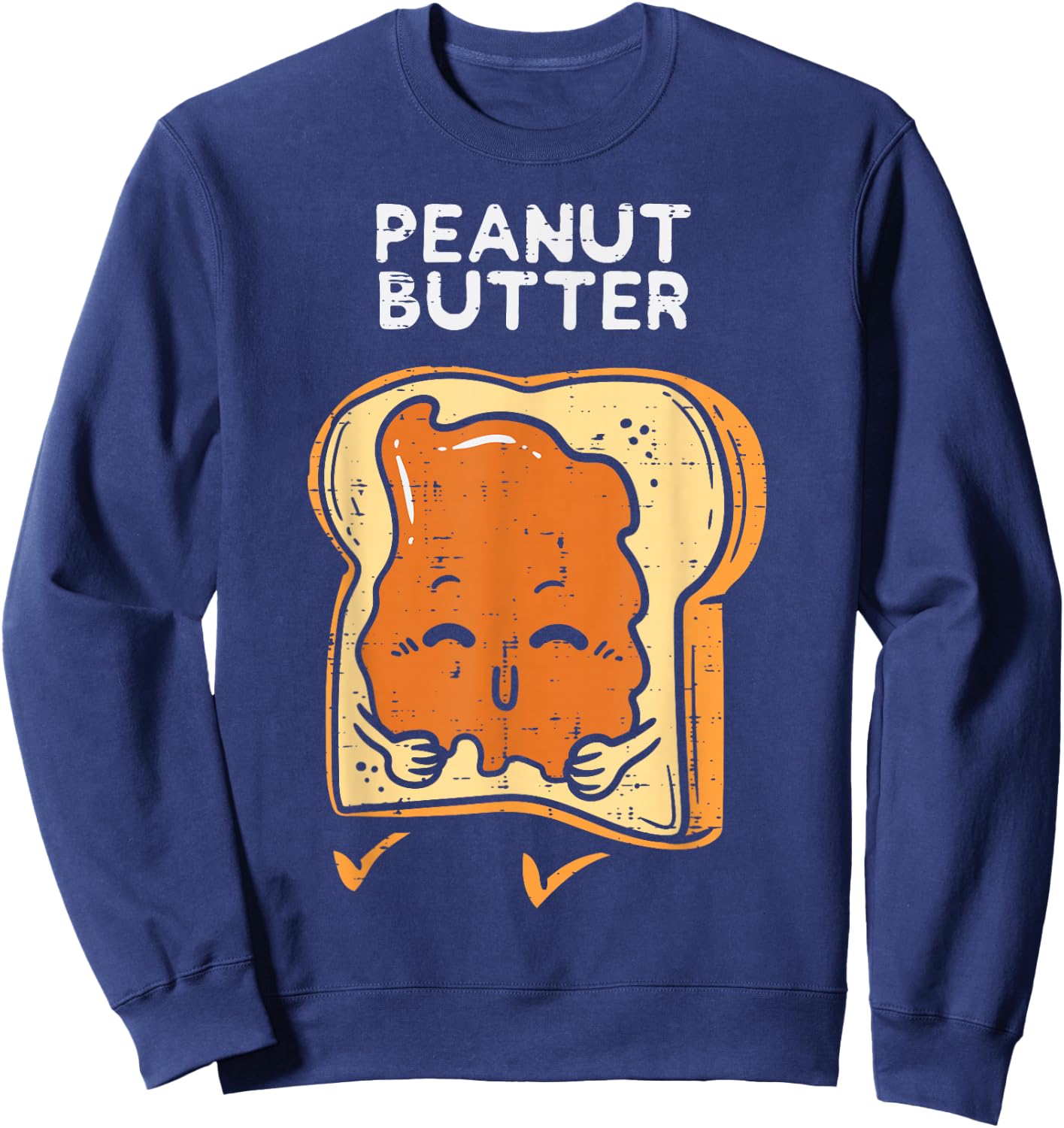 Peanut Butter Toast Matching Halloween Couples Him And Her Sweatshirt - Sweatshirt | Navy