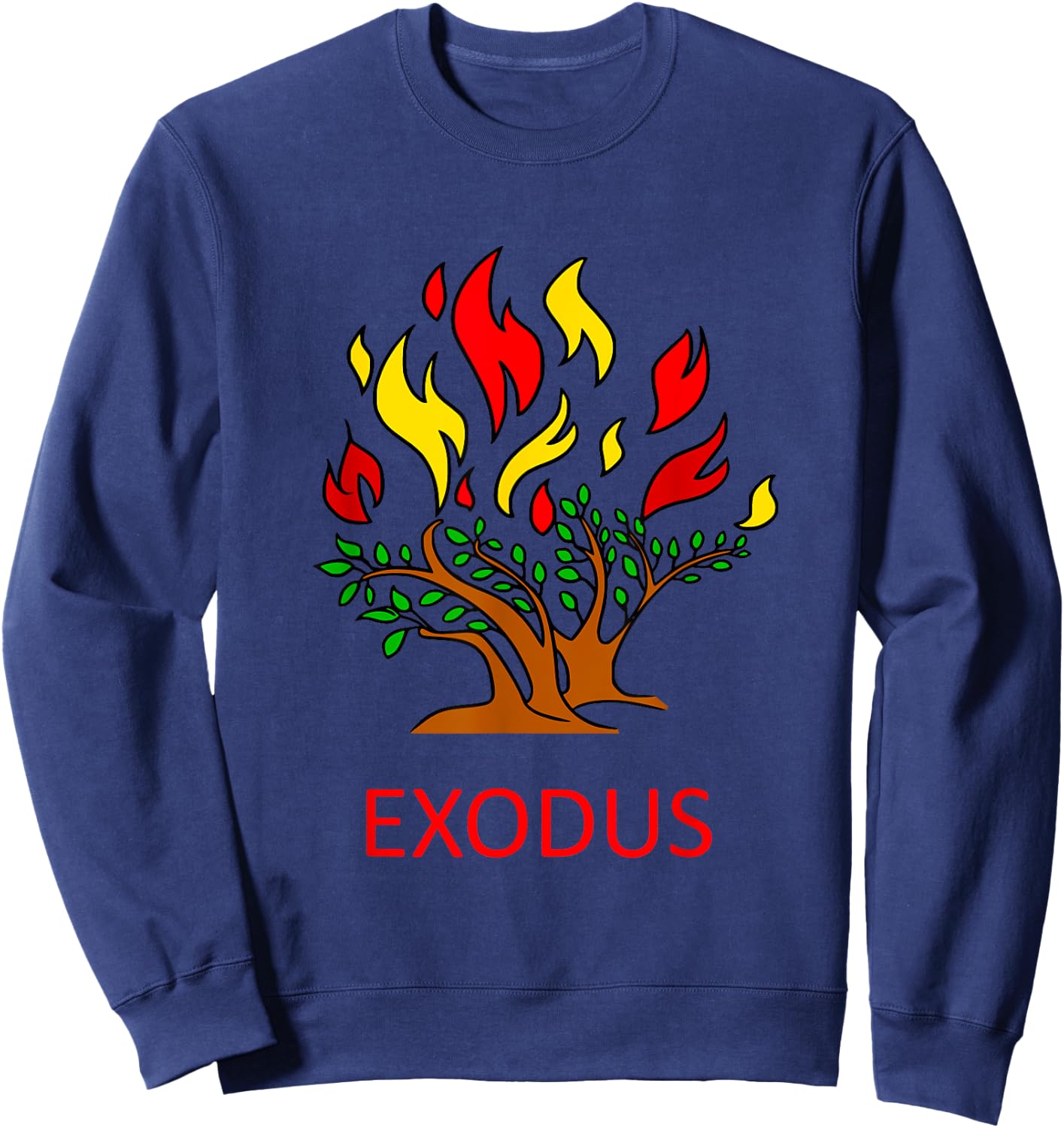 The Burning Bush - Moses Old Testament Bible - Exodus Sweatshirt - Sweatshirt | Navy