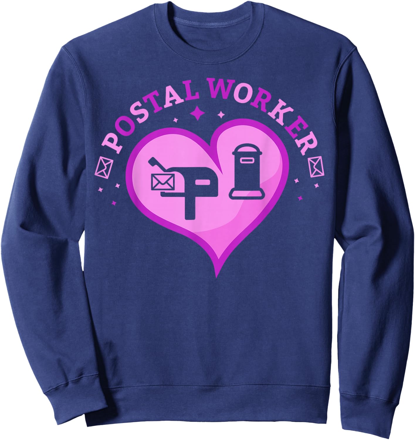 Cute Heart Shaped Postal Worker for Rural Occasions Sweatshirt - Sweatshirt | Navy