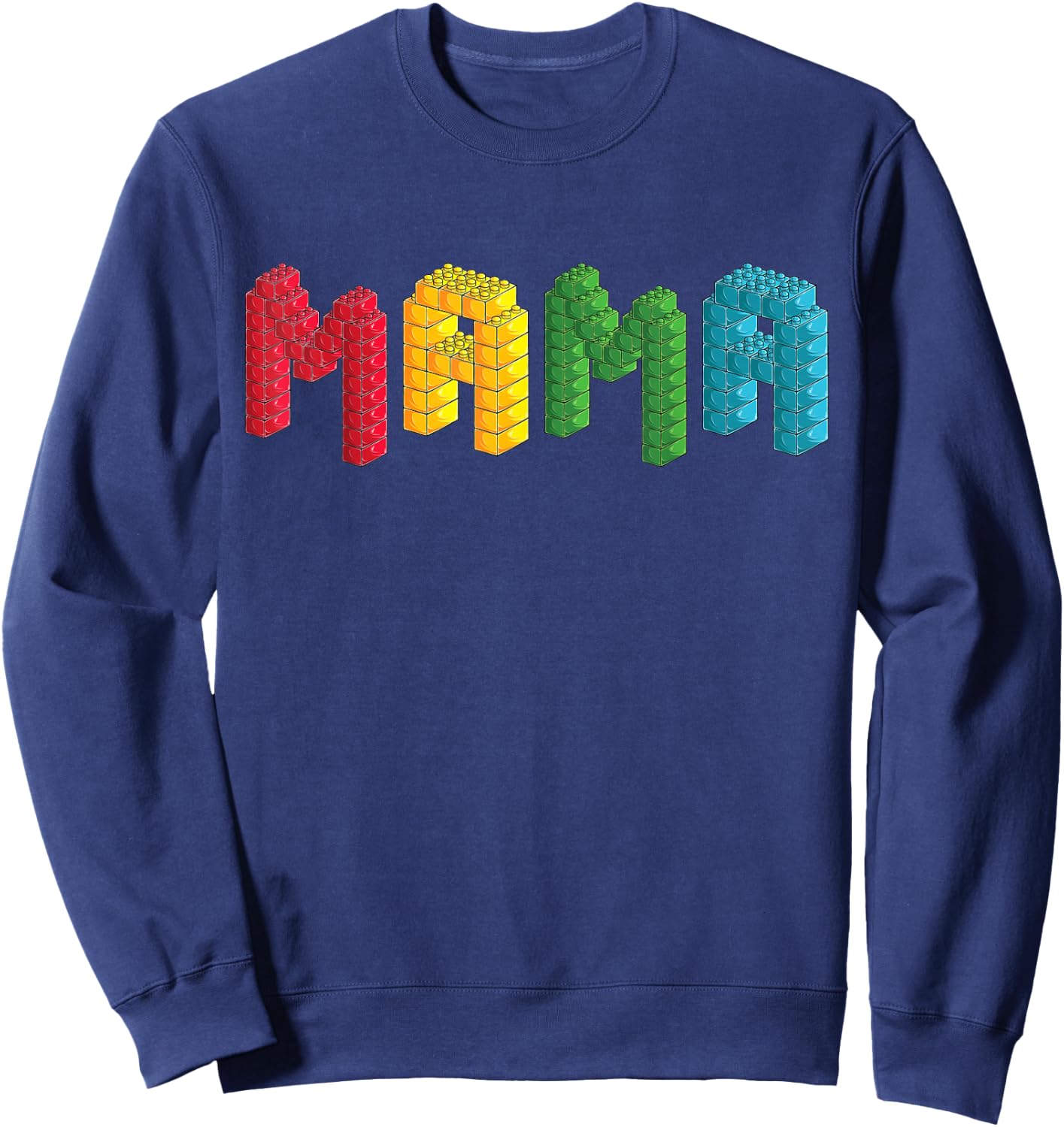 Mama Master Builder Building Bricks Blocks Family Set Sweatshirt - Sweatshirt | Navy