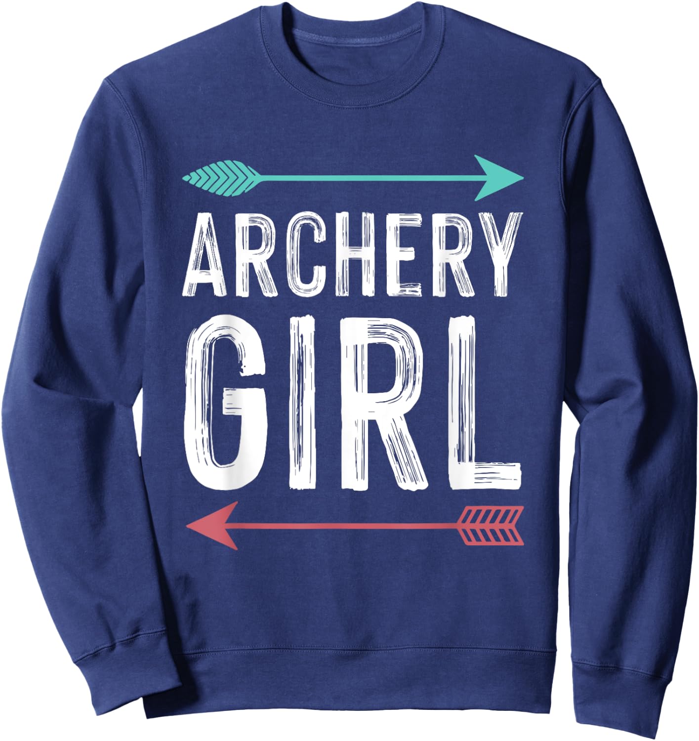 Cool Archery Design Girls Women Bow Hunting Target Sport Sweatshirt - Sweatshirt | Navy