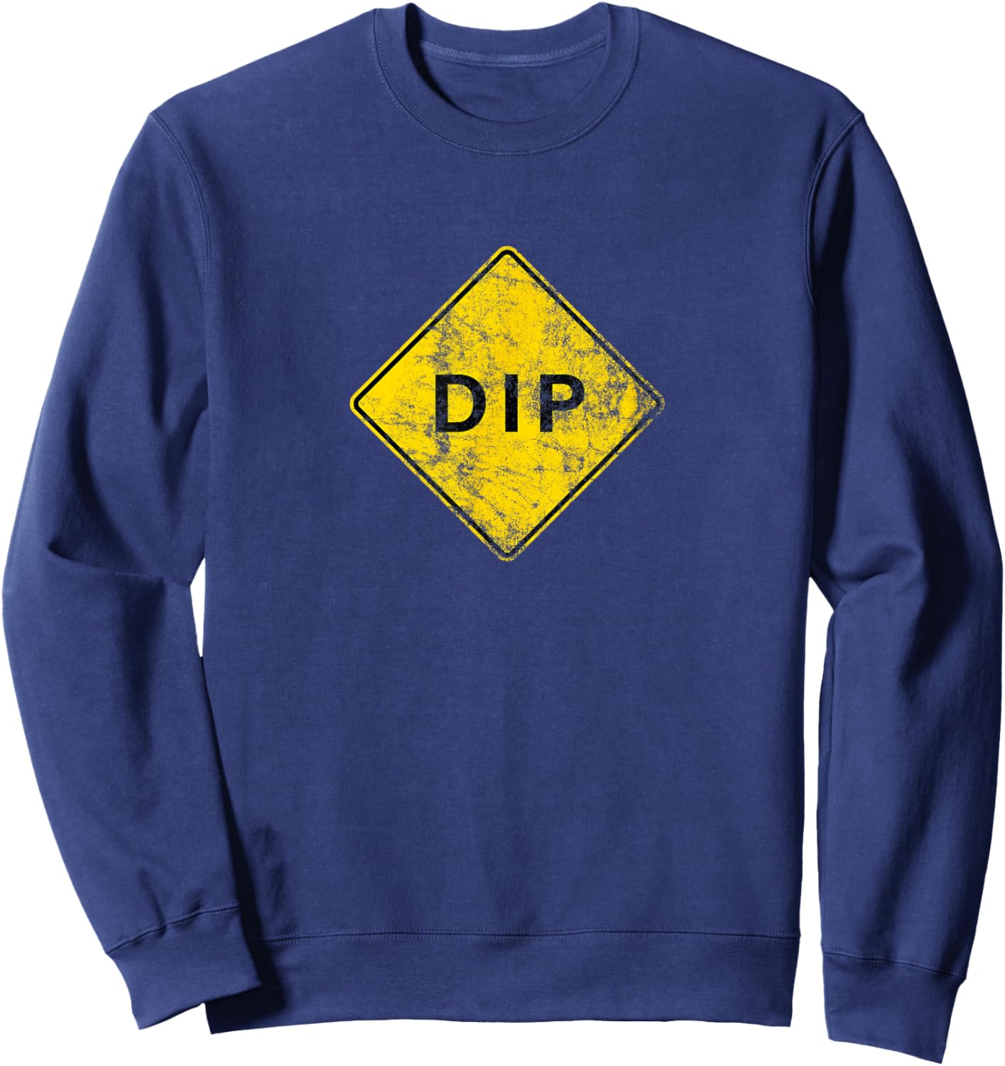 Road Sign Dip Sweatshirt - Sweatshirt | Navy