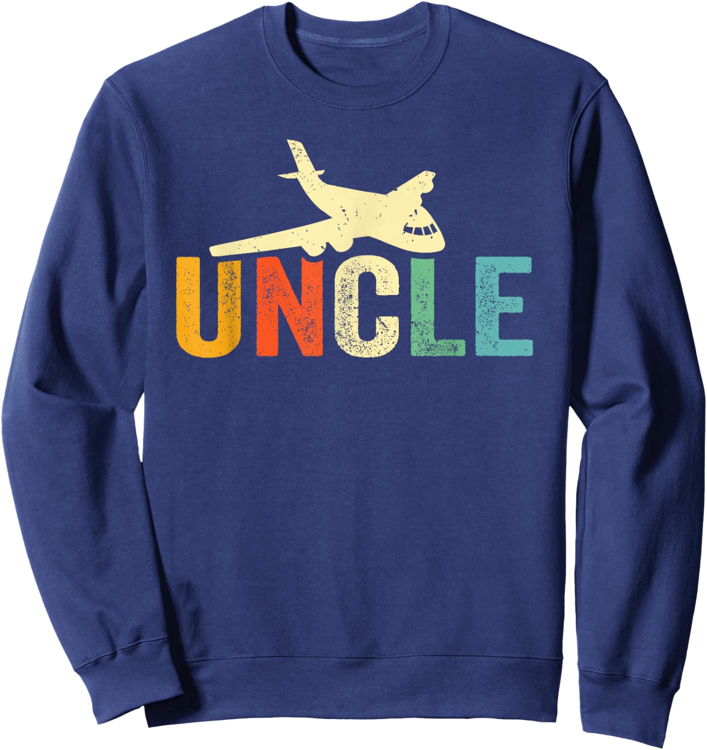 Uncle Airplane Pilot Plane Lover Aircraft Flying From Nephew Sweatshirt - Sweatshirt | Navy
