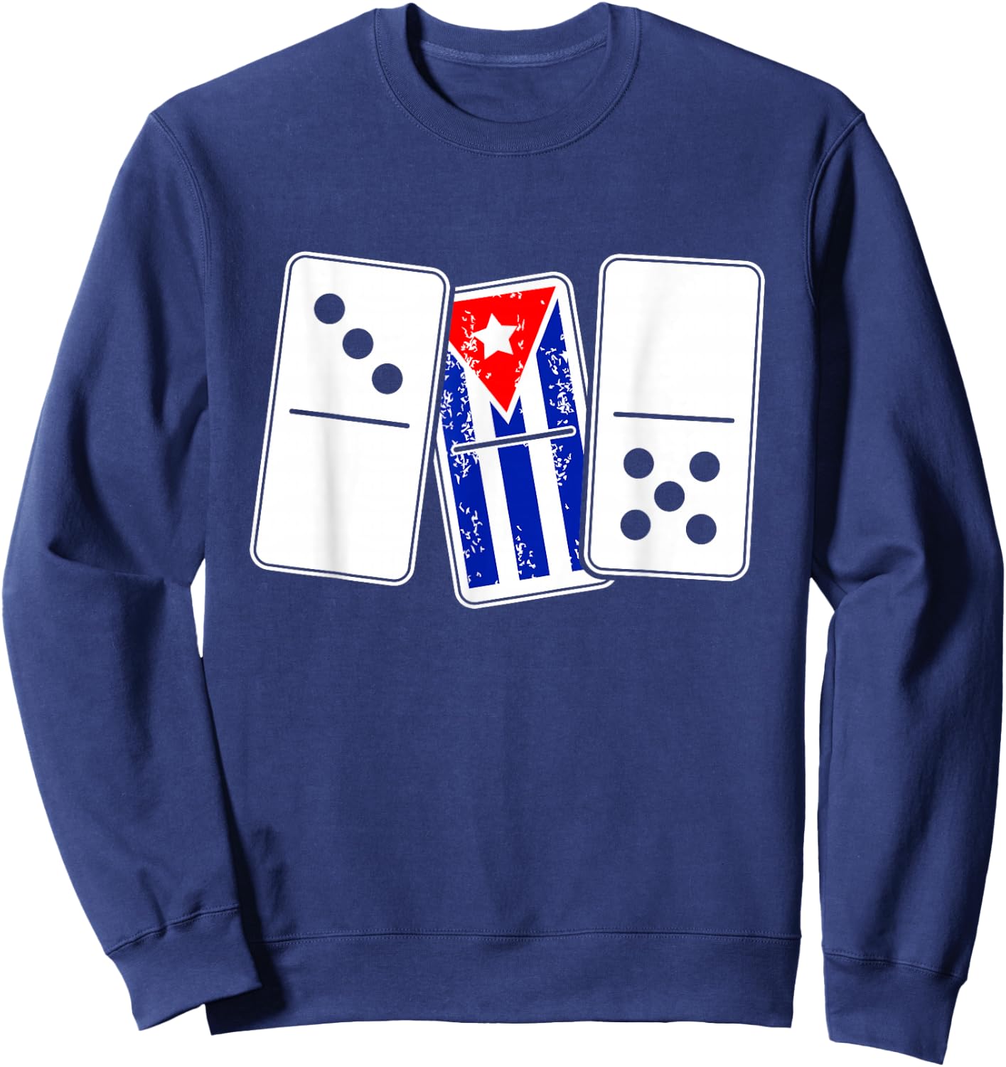 Funny Cuban Cubana Domino Player Gift 305 Sweatshirt - Sweatshirt | Navy