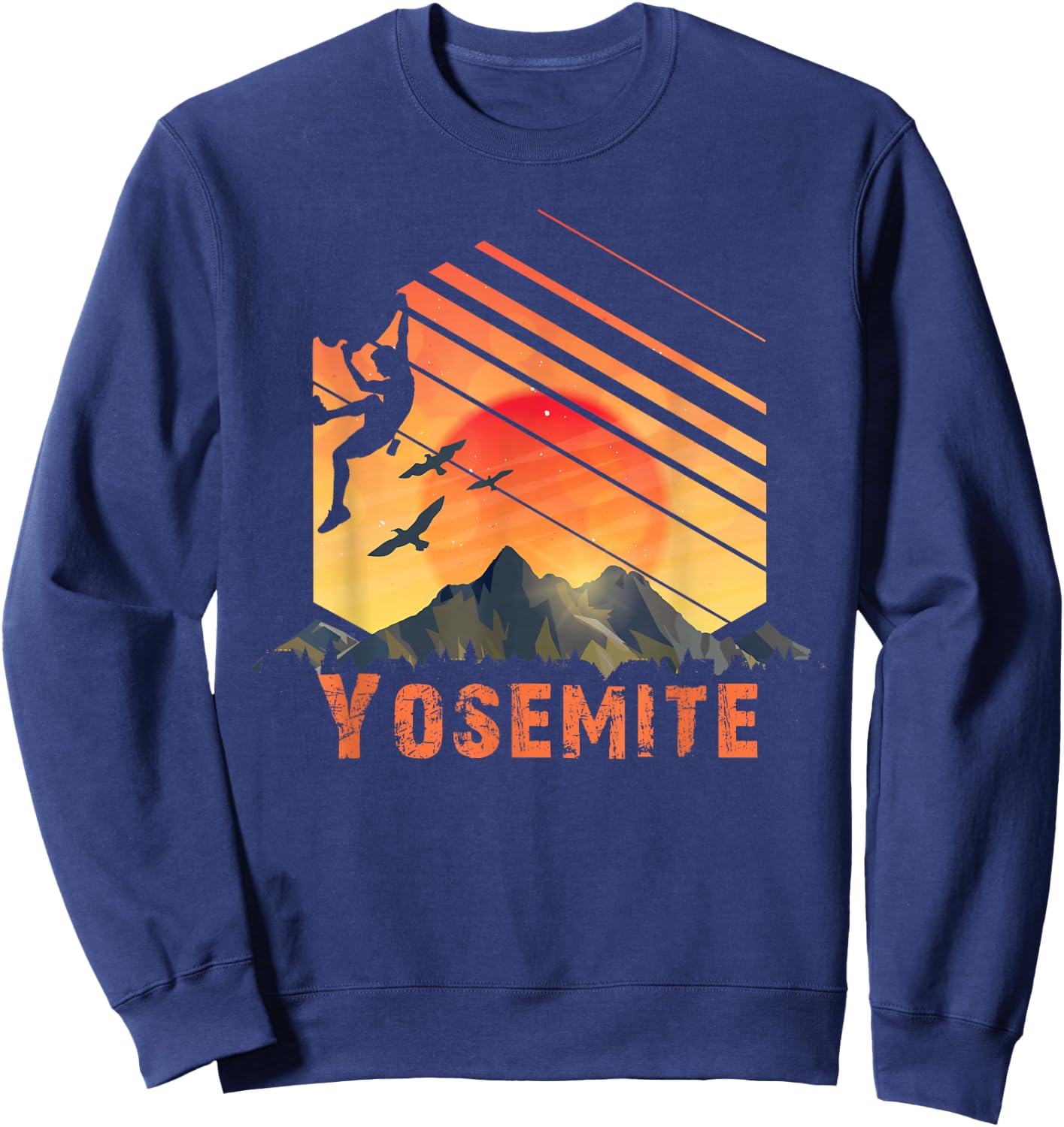 Yosemite N.P. Rock Climbing, Bouldering and Hiking Sweatshirt - Sweatshirt | Navy