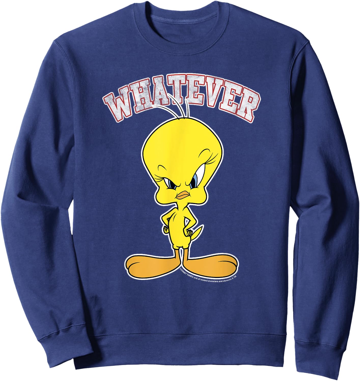 Looney Tunes Tweety Whatever Mad Face Sweatshirt - Sweatshirt | Navy