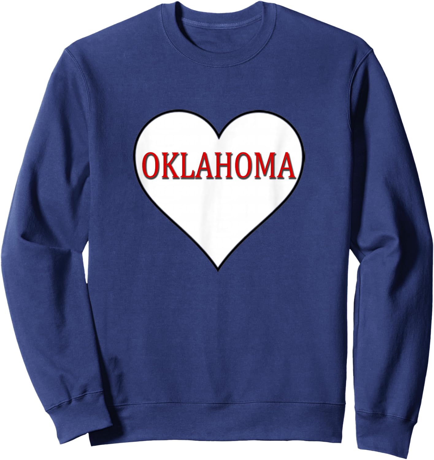 Oklahoma OK Sports Sooner State Heart Sweatshirt - Sweatshirt | Navy