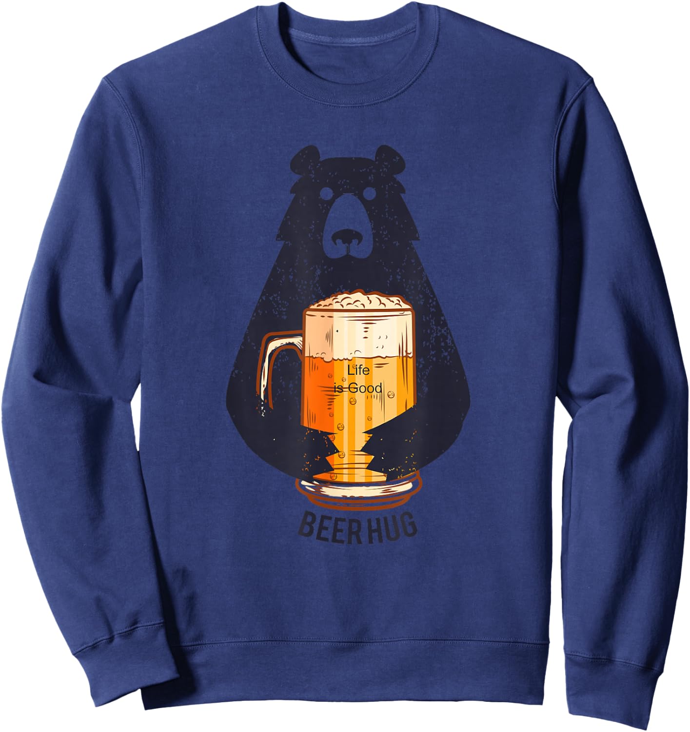 Bear, Beer, Beer Hug | IPA, Club Sweatshirt - Sweatshirt | Navy