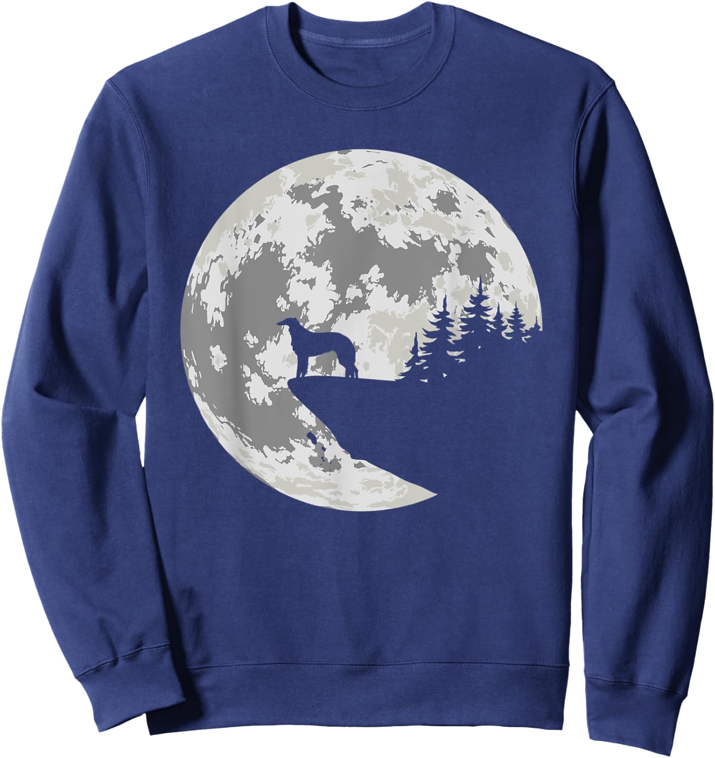 BORZOI Apparel And Moon Funny Halloween Costume Sweatshirt - Sweatshirt | Navy