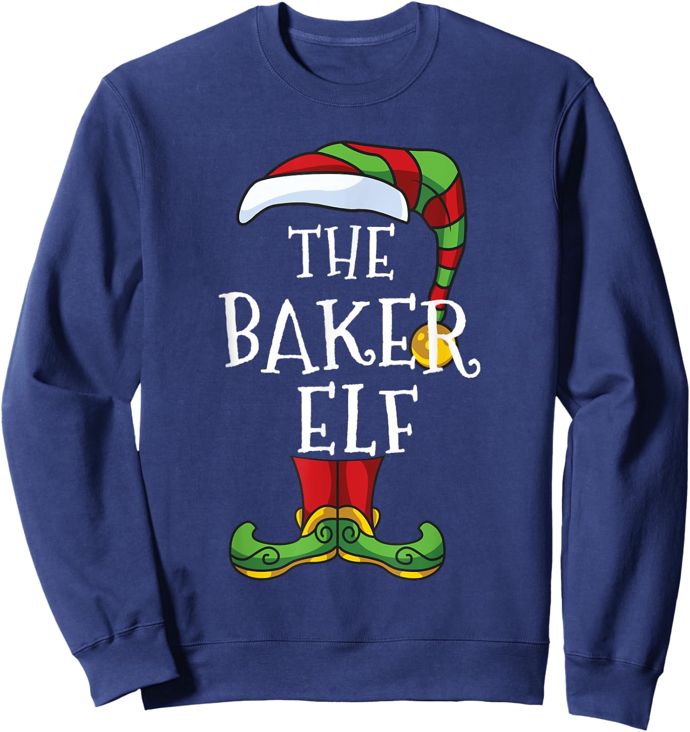 Baker Elf Family Matching Christmas Funny Baking Sweatshirt - Sweatshirt | Navy