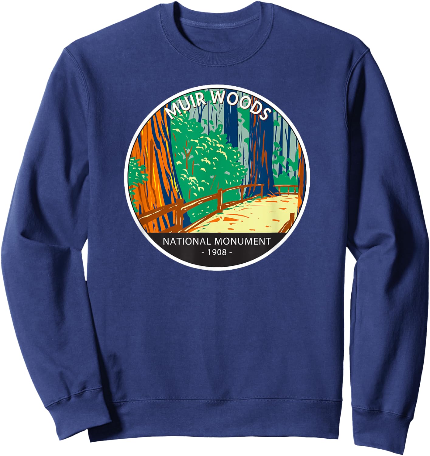Muir Woods National Monument California Vintage Sweatshirt - Sweatshirt | Navy