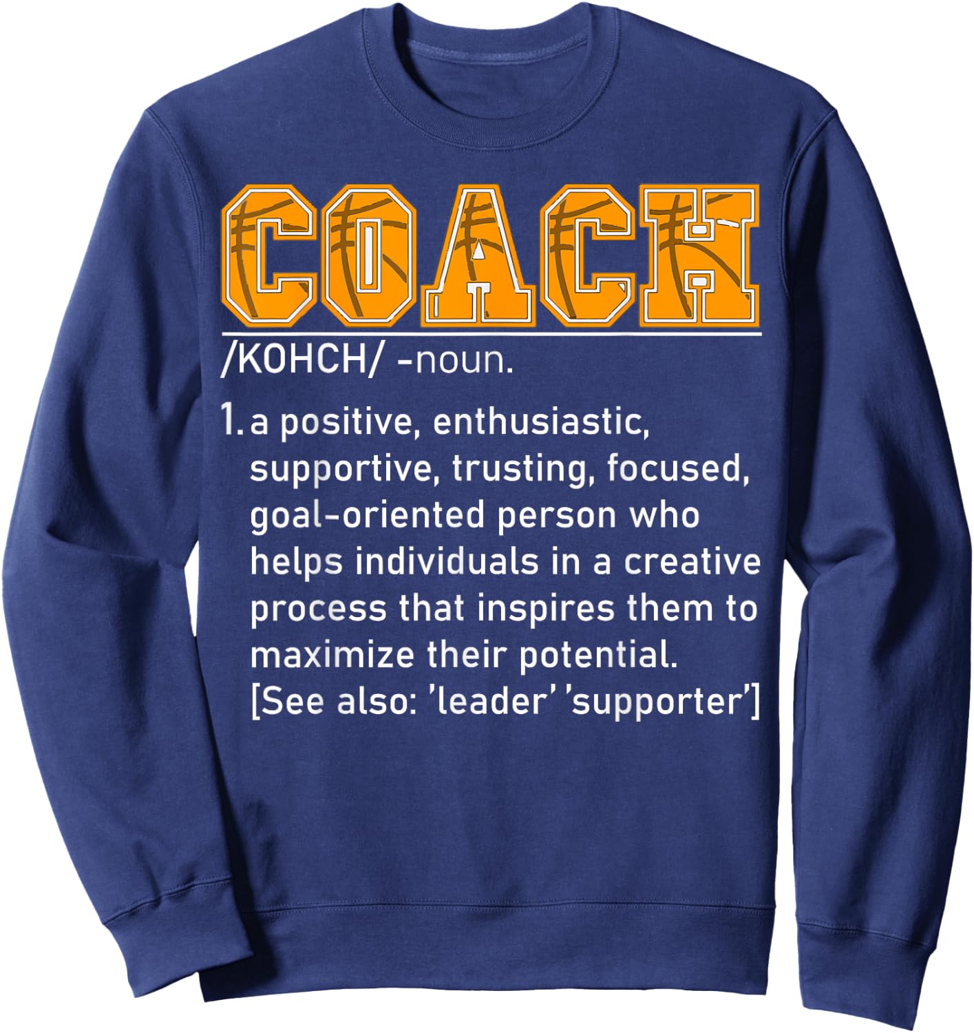 Coach Definition Basketball Coach Women Sweatshirt - Sweatshirt | Navy