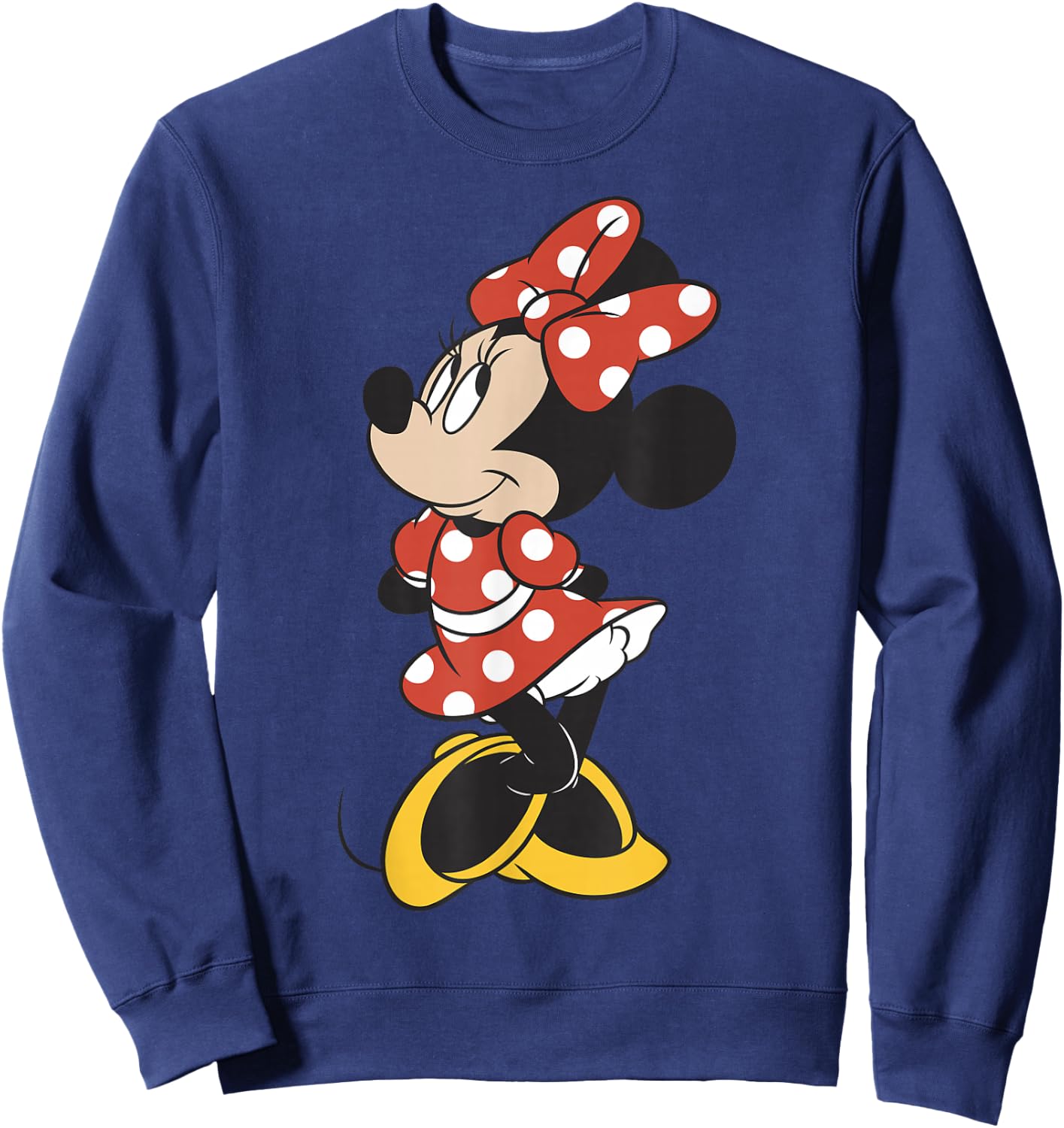 Disney Mickey And Friends Minnie Mouse Traditional Portrait Short Sleeve Sweatshirt - Sweatshirt | Navy
