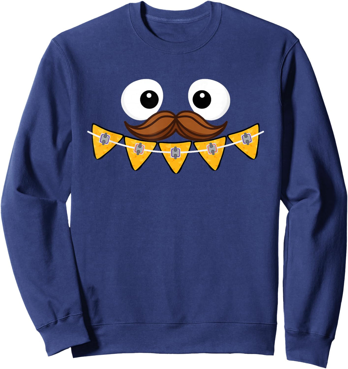 Orthodontist Cinco de Mayo Dental Brace Rubber Bands Nachos Sweatshirt - Sweatshirt | Navy