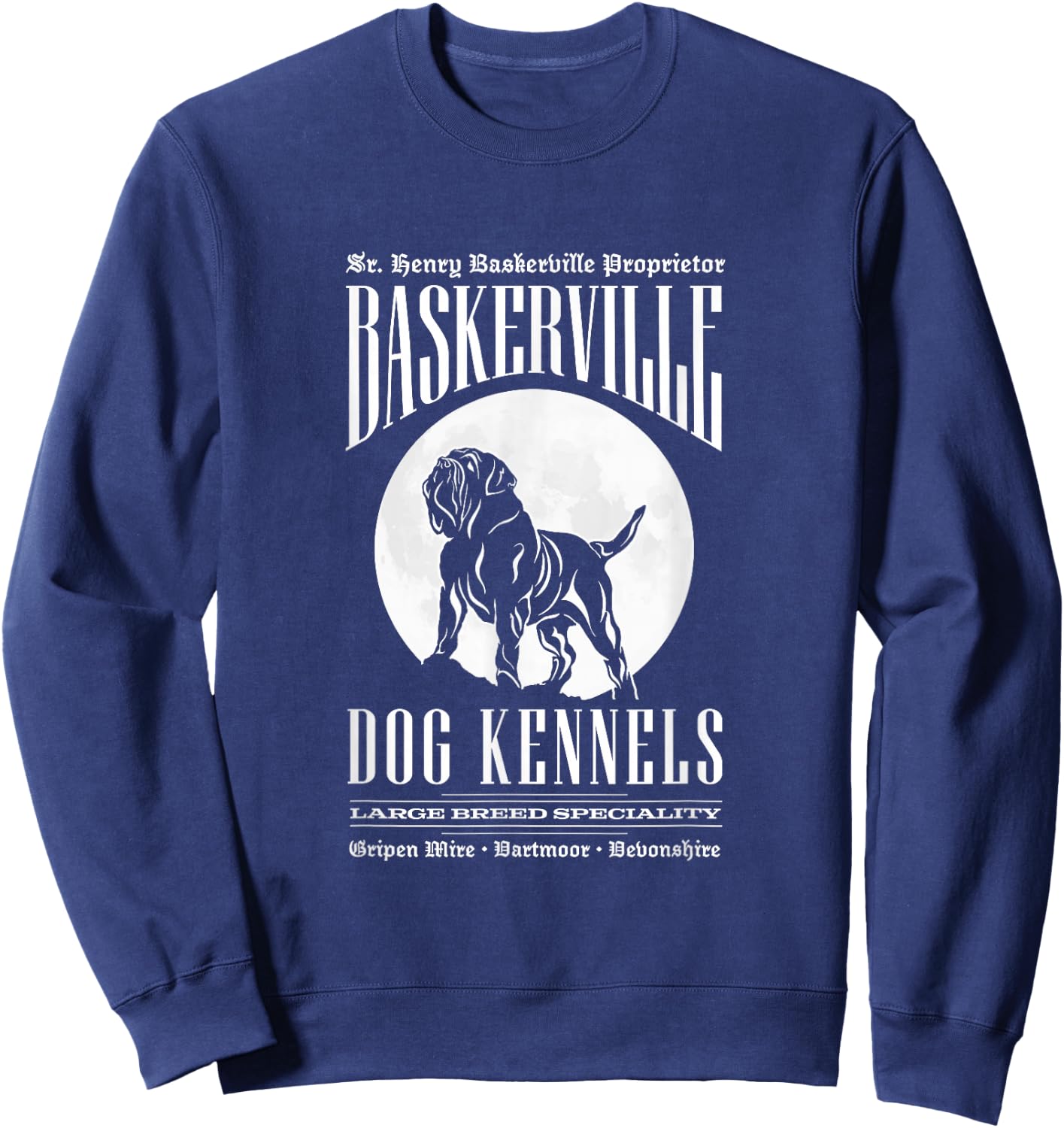 Baskerville Sherlock Holmes Kennel Sweatshirt - Sweatshirt | Navy