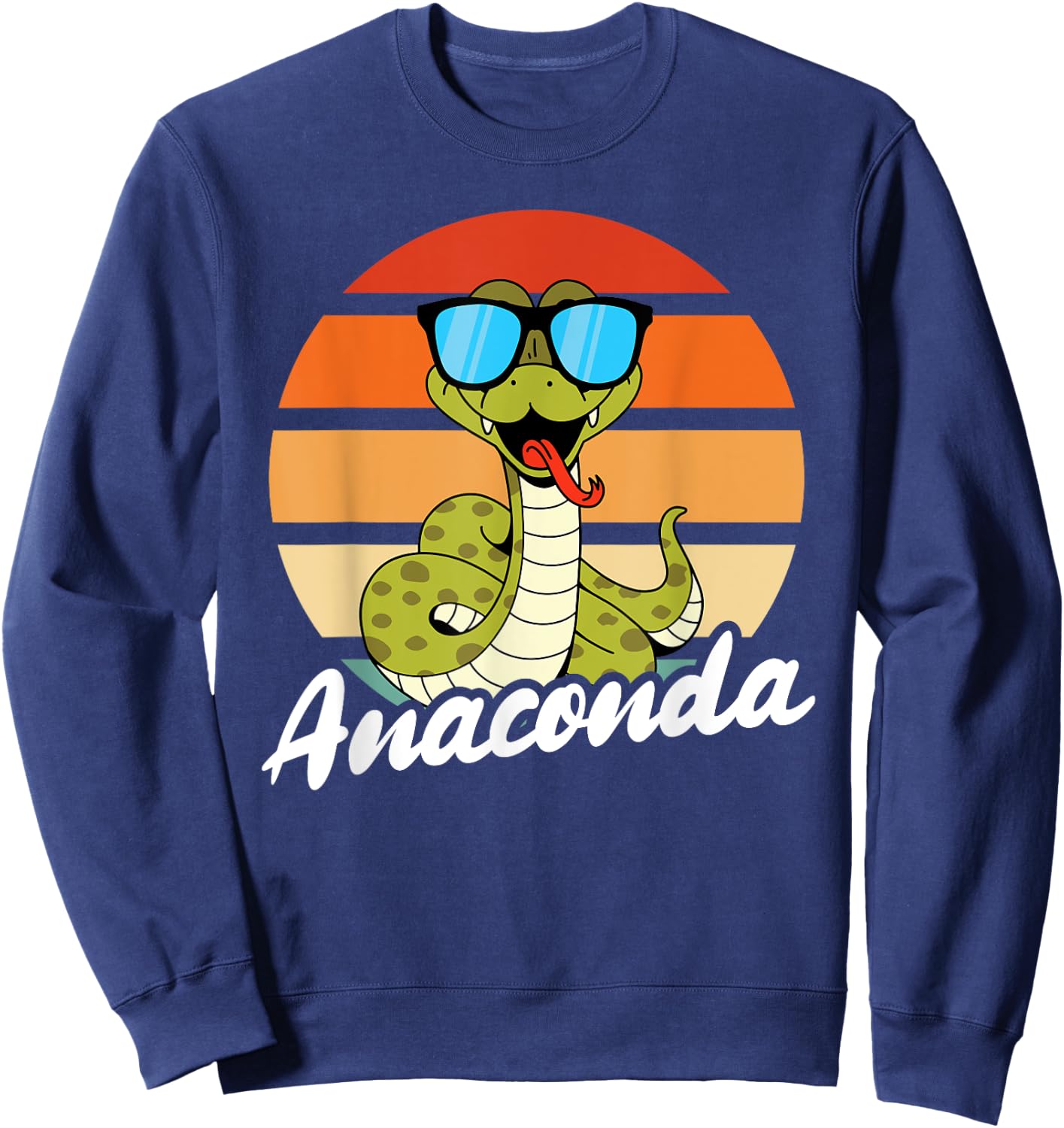 Cute Anaconda Sunglasses Sweatshirt - Sweatshirt | Navy