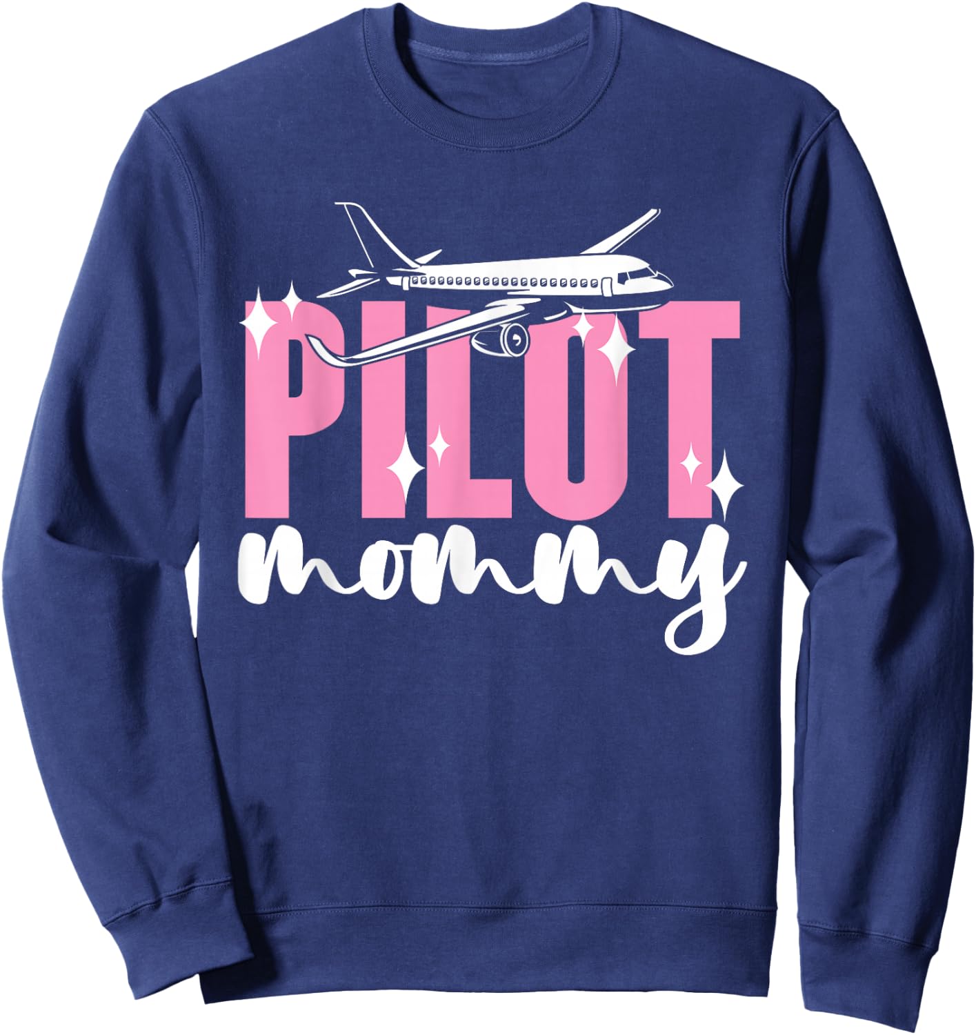 Pilot Mommy Airplane Aviator Aviation Pilot Mom Mother Mama Sweatshirt - Sweatshirt | Navy