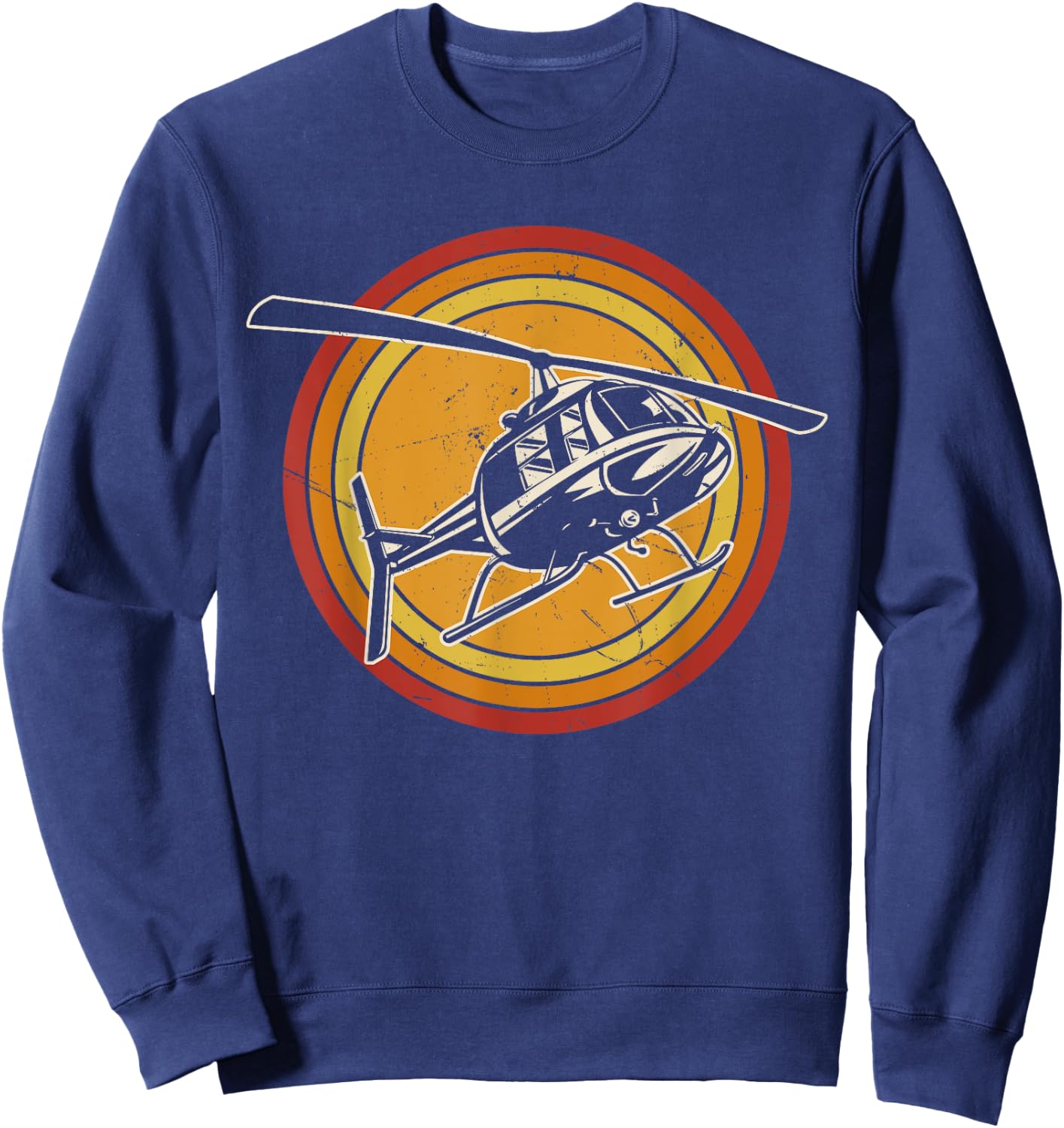Helicopter Vintage Sweatshirt - Sweatshirt | Navy