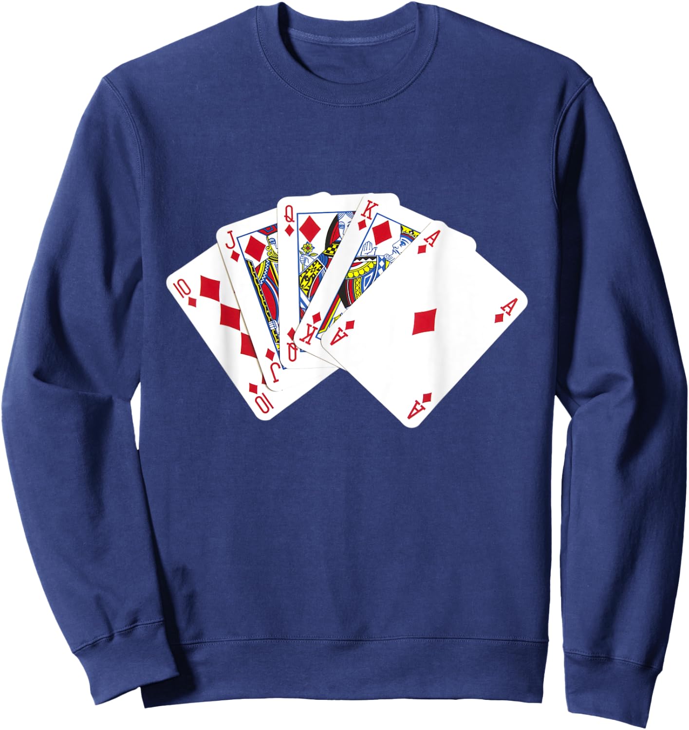 Royal Flush Diamonds Sweatshirt - Sweatshirt | Navy