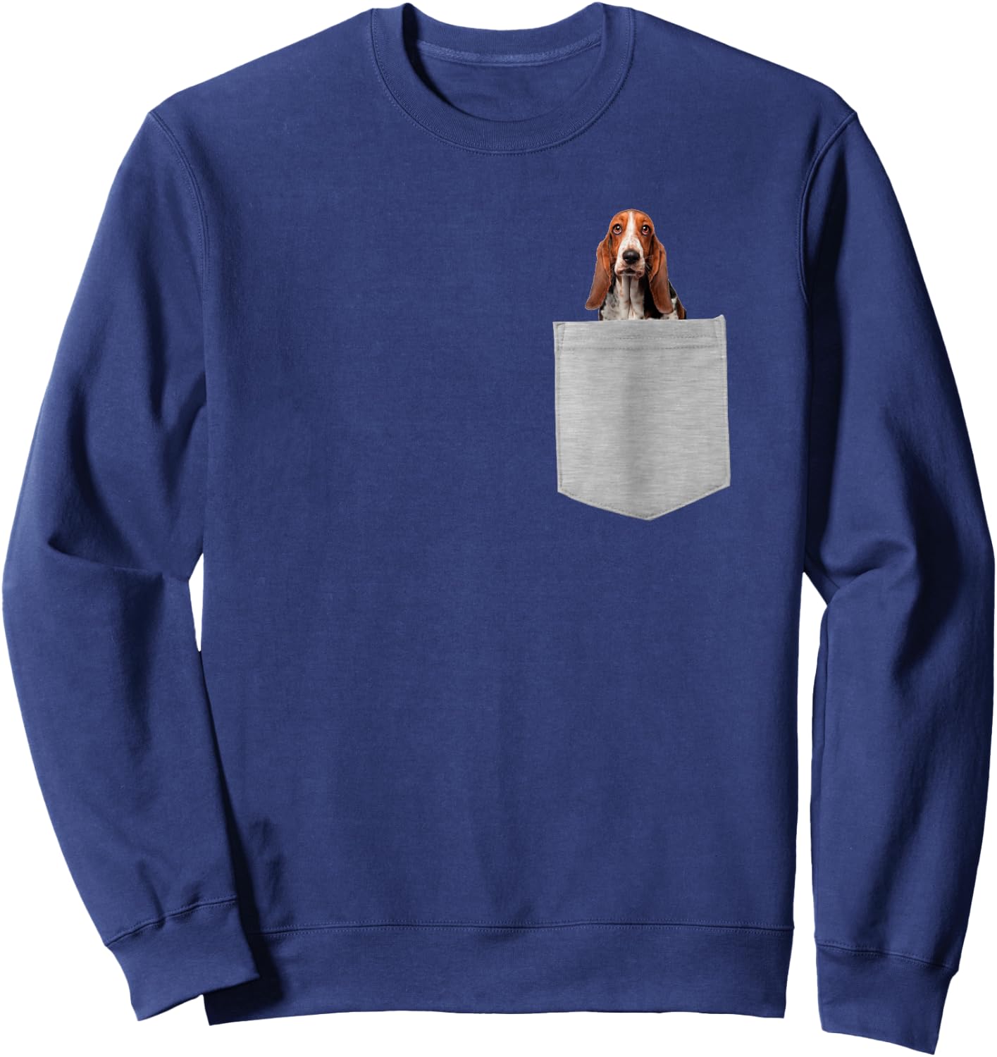 Bassett Hound Dog In Your Pocket Sweatshirt - Sweatshirt | Navy