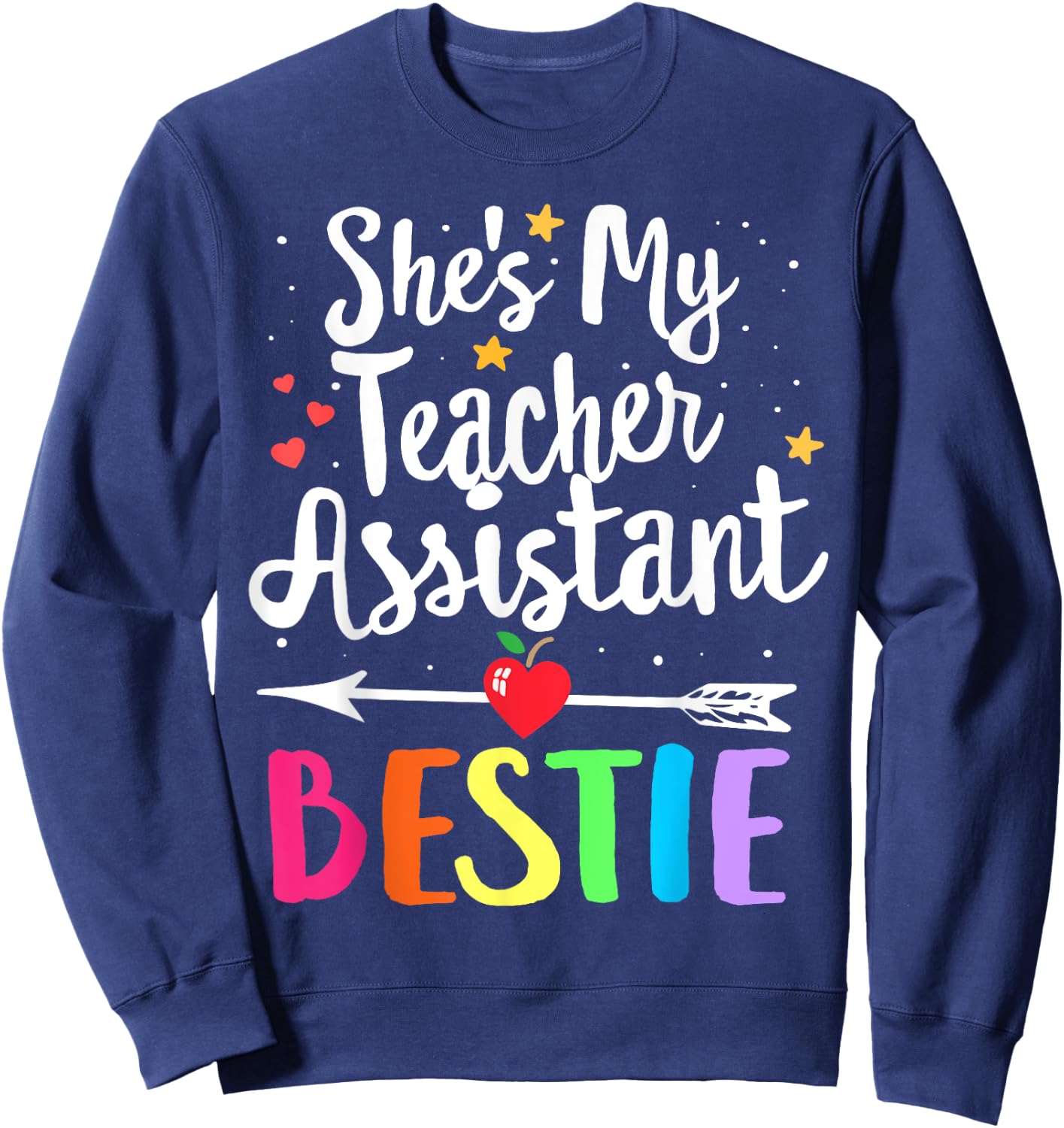 Matching Teacher Assistant Best Friend She's My Bestie Women Kids Sweatshirt - Sweatshirt | Navy