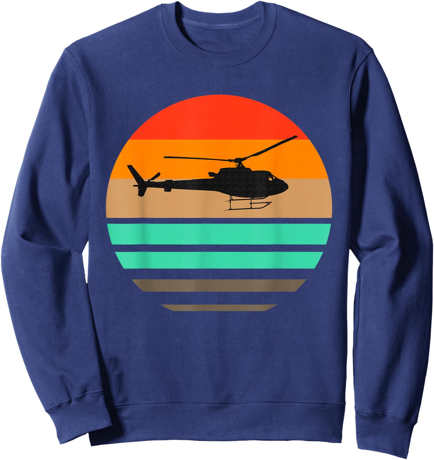 Vintage Helicopter Pilot T Shirt - Pilot and Mechanic Gifts Sweatshirt - Sweatshirt | Navy