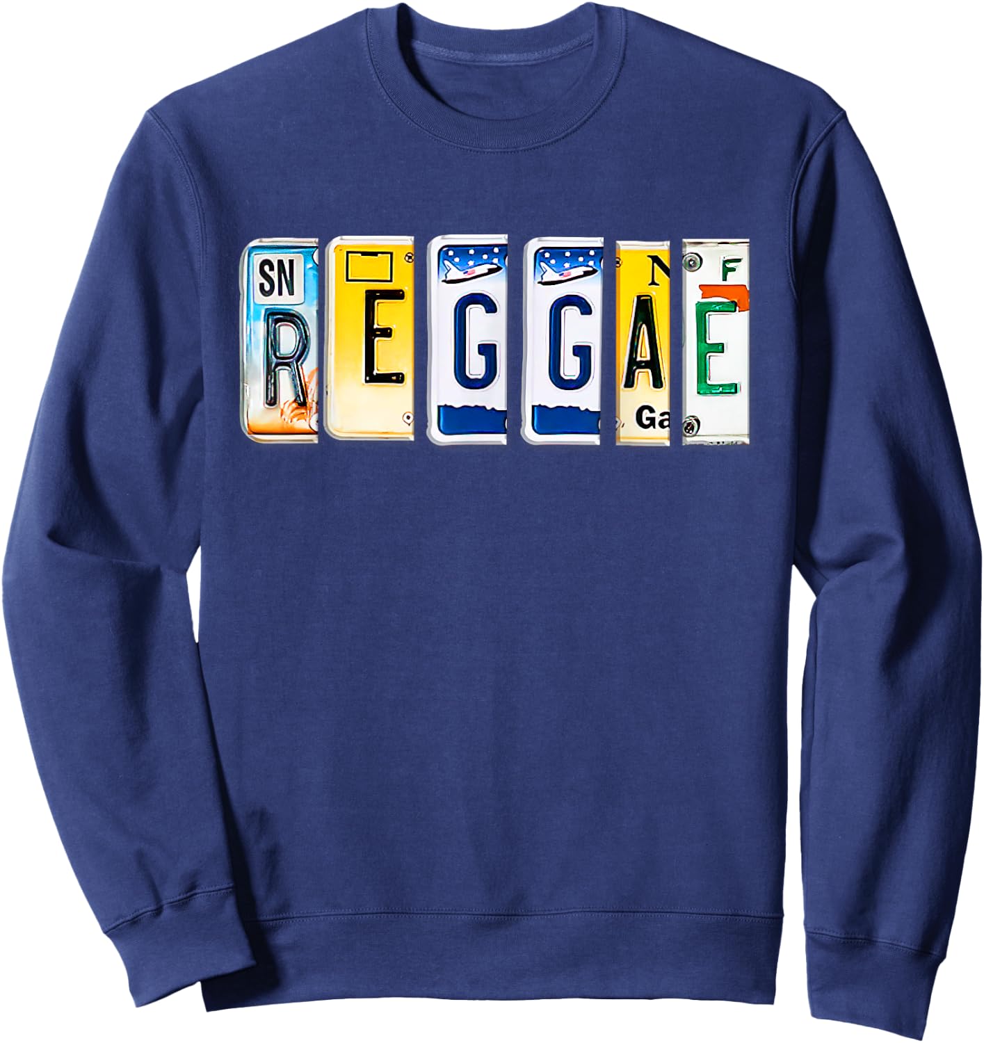 Men Women Reggae Clothing Reggae T Jamaica Souvenir Reggae Sweatshirt - Sweatshirt | Navy
