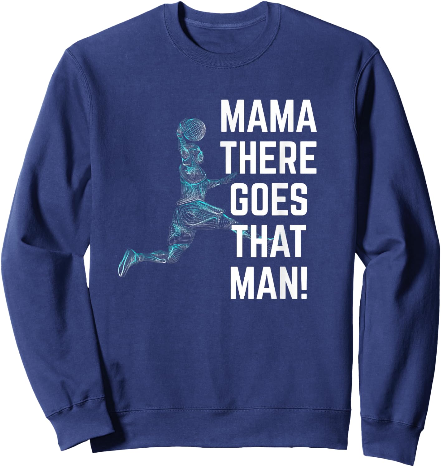 Mama, da geht dieser Mann Basketball Line Drawings Sweatshirt - Sweatshirt | Navy