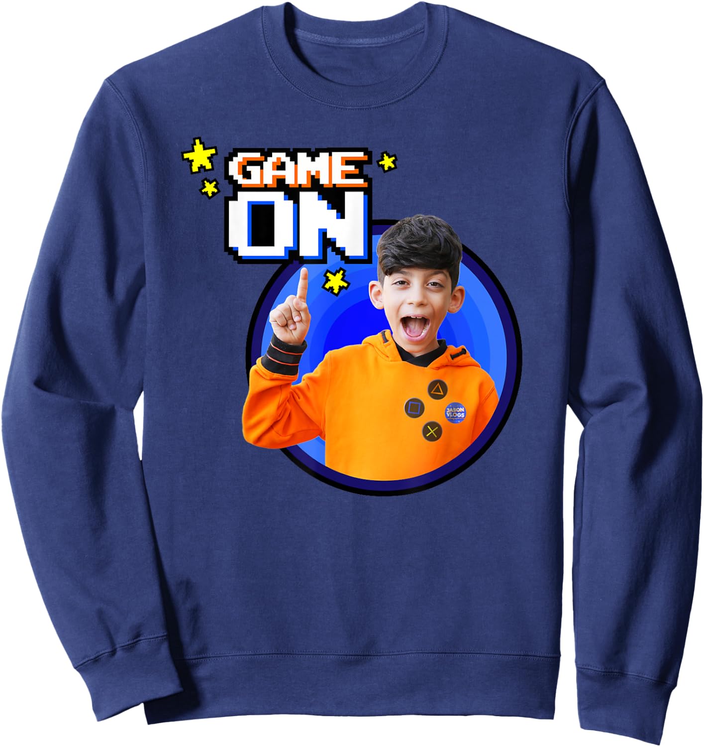 Jason Vlogs Game On Sweatshirt - Sweatshirt | Navy