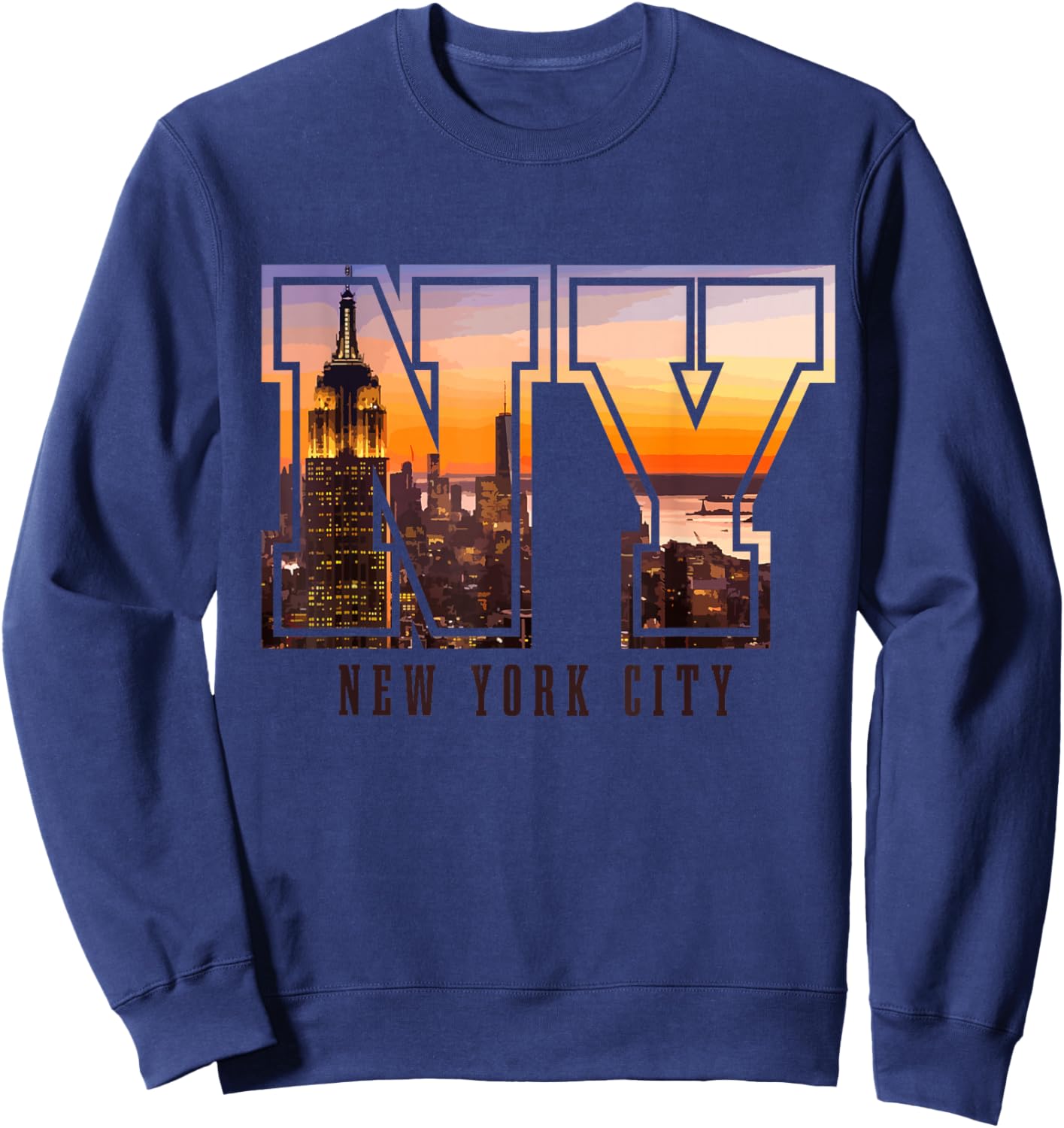New York City NYC NY Skyline USA America Souvenir Gift Sweatshirt - Sweatshirt | Navy