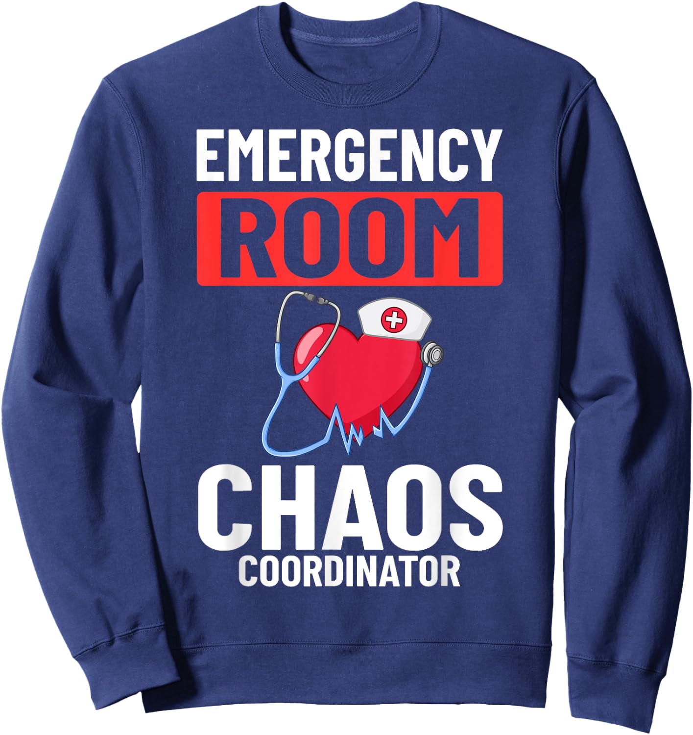 Emergency Room Technician ER Nurse Hospital Department Sweatshirt - Sweatshirt | Navy