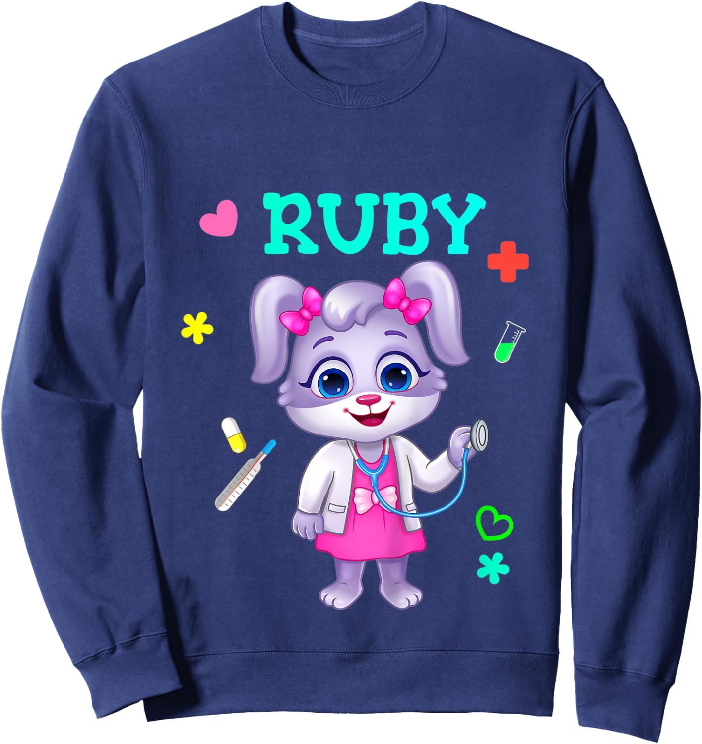 Kids Doctor for Kids | Ruby as a Doctor | Lucas and Friends Sweatshirt - Sweatshirt | Navy