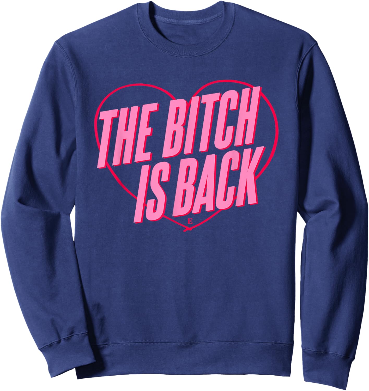 Elton John Official The Bitch is Back Heart Sweatshirt - Sweatshirt | Navy