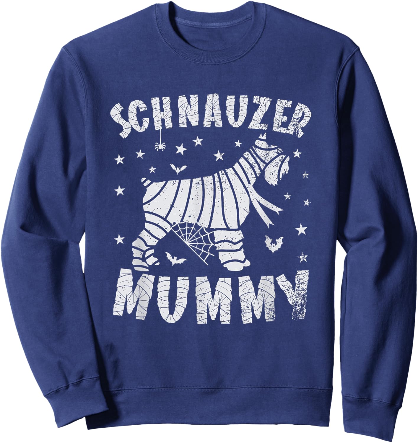 Miniature Schnauzer Mummy - Halloween Sweatshirt - Sweatshirt | Navy