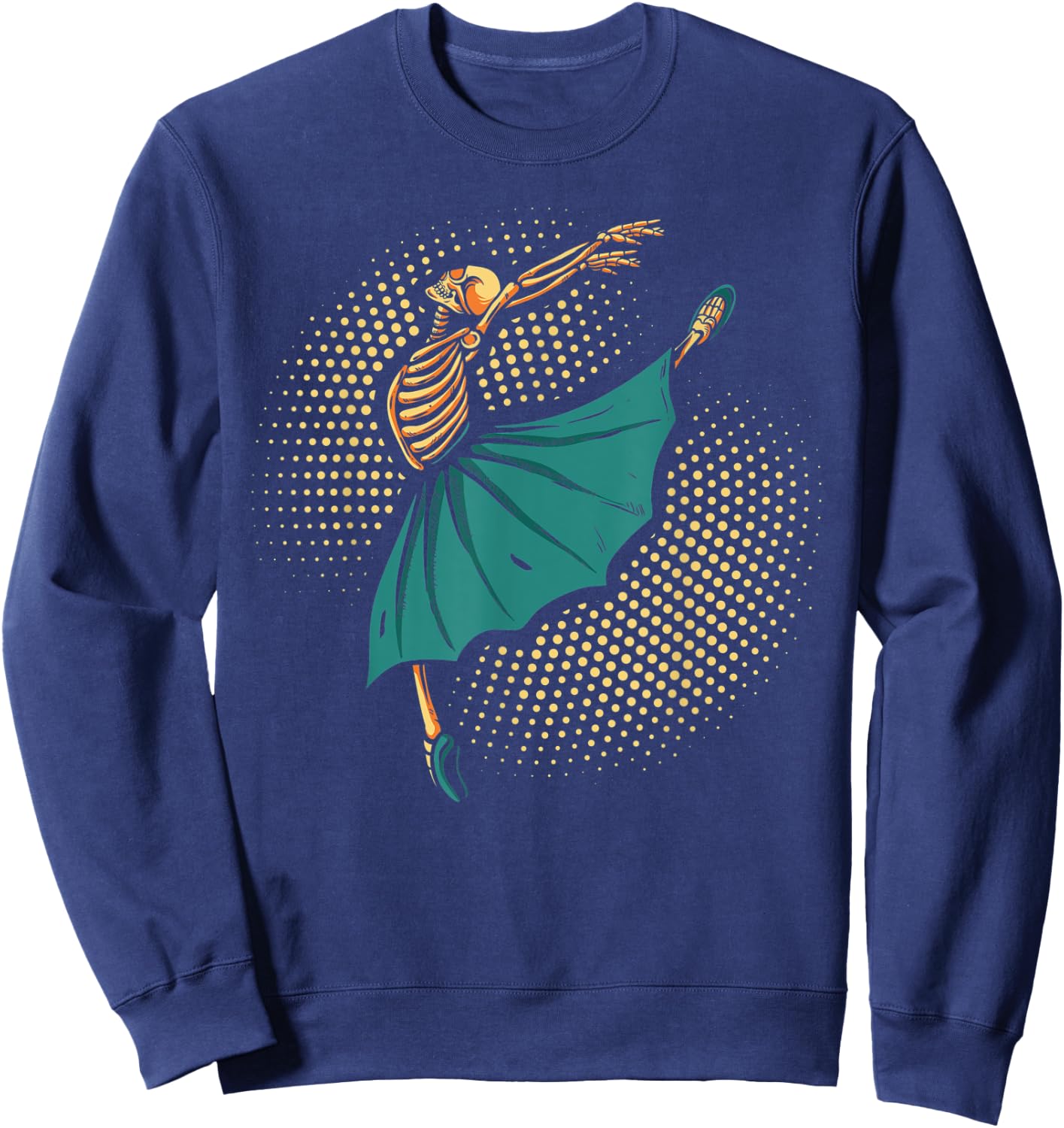 Funny Yoga Ballet Skeleton Ballerina Sweatshirt - Sweatshirt | Navy