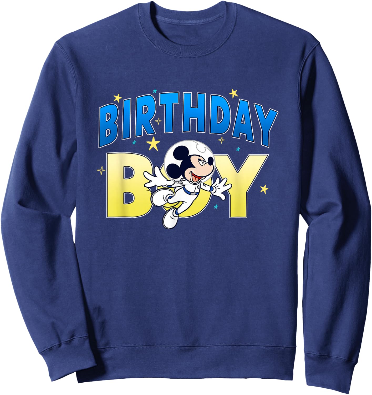 Disney Mickey And Friends Birthday Boy Vintage Astronaut Sweatshirt - Sweatshirt | Navy
