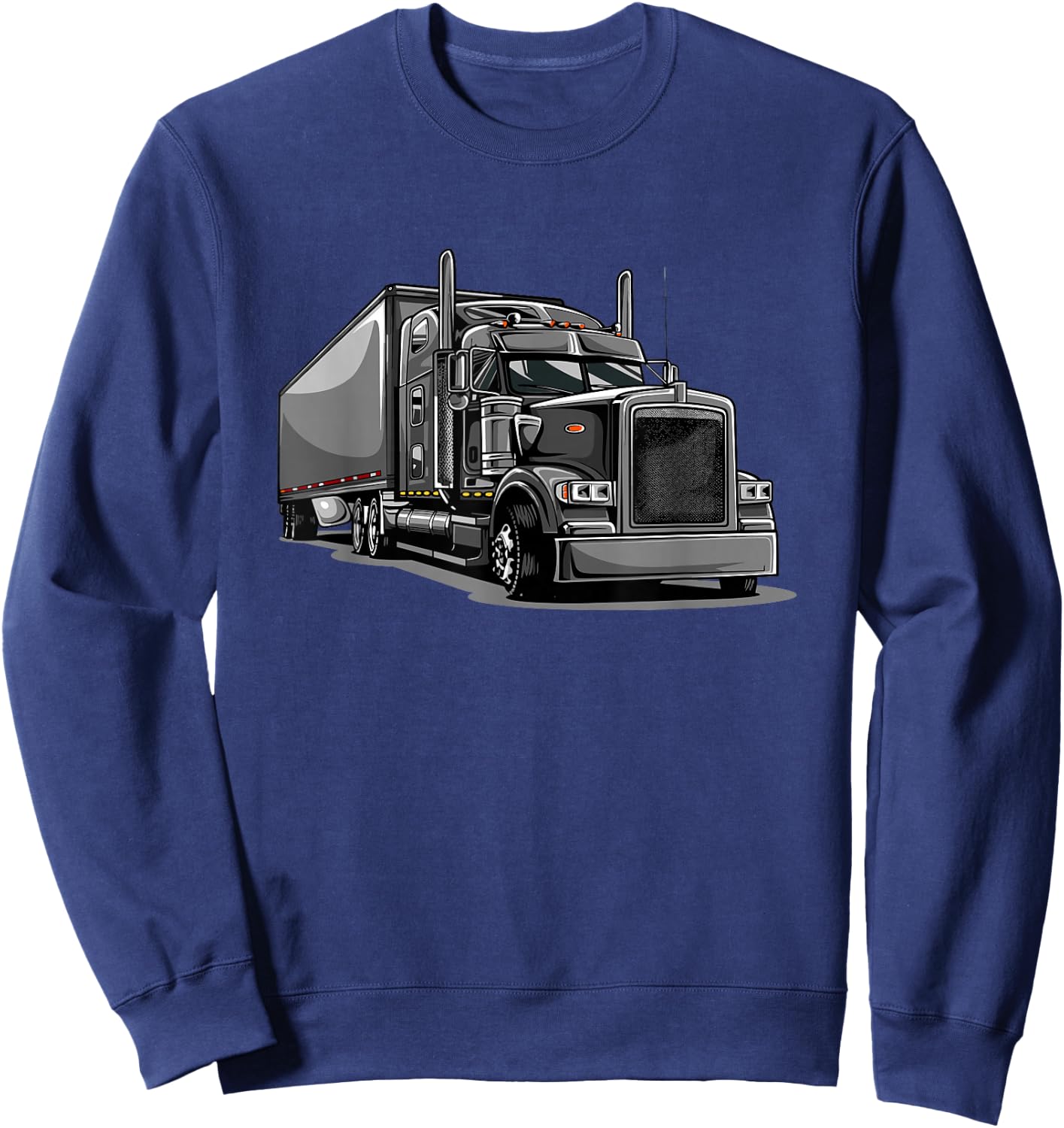 Semi Truck Driver Sweatshirt - Sweatshirt | Navy
